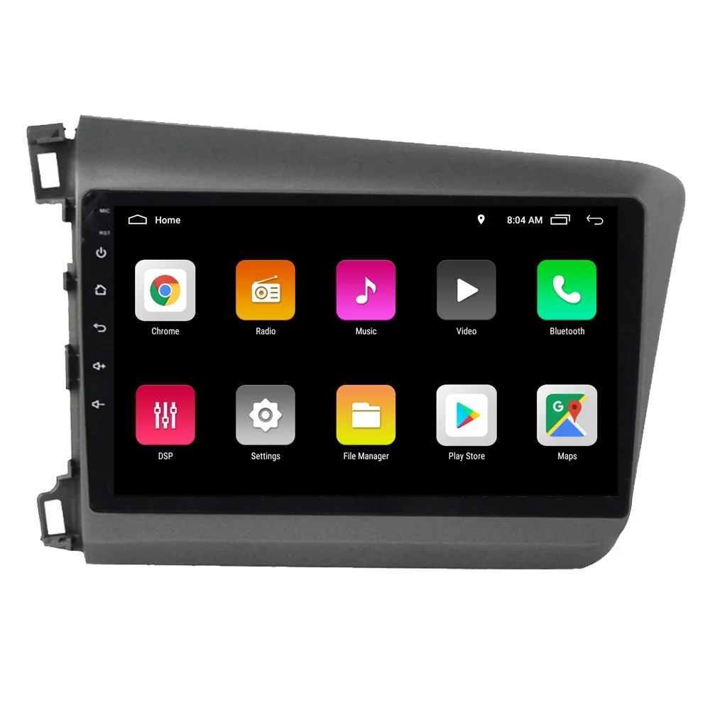 RoverOne Car Stereo CarPlay Android Auto for Honda Civic 9 FB FK FD 2011 - 2015 GPS Navigation Bluetooth DSP Multimedia Video Player