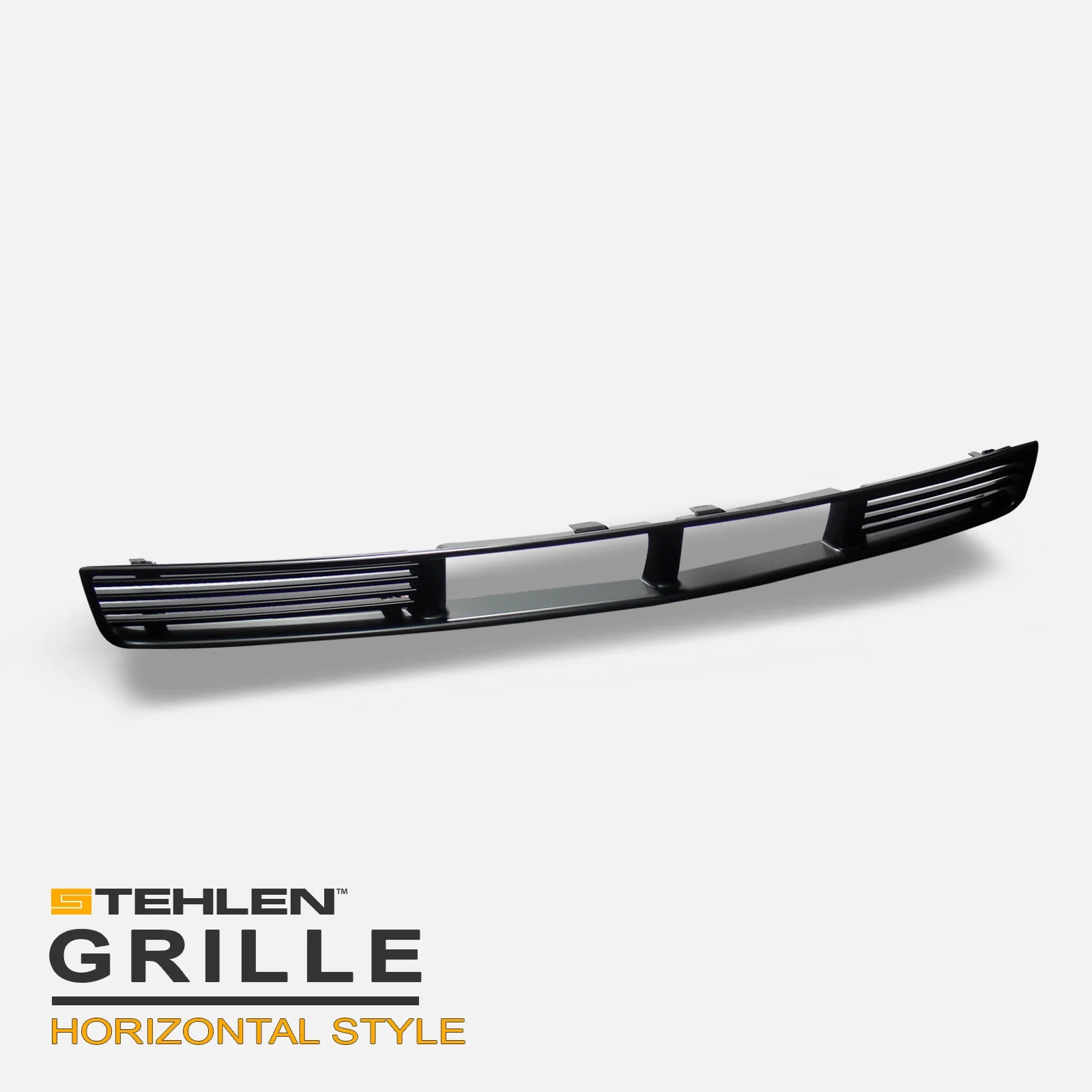 Stehlen 642167820086 Horizontal Front Lower Bumper Grille - Black For 2005-2009 Ford Mustang V6 with Pony Package