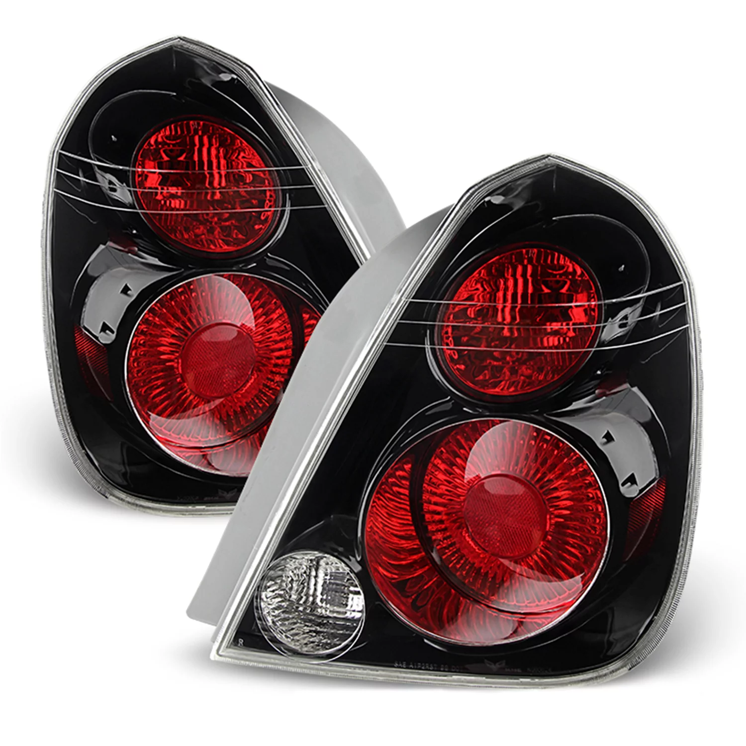 AKKON - Combo Black Healights + Tail Lamp Fits 2005-2006 Altima Base / S / SL / SE Model Pair Left+Right Replacement