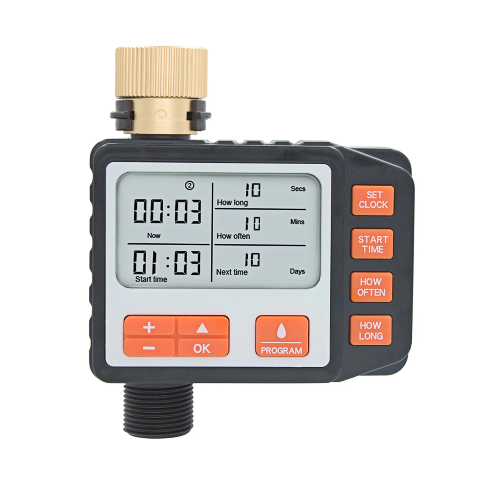 Garden Water Timer, Electronic Sprinkler Timer Outdoor IP65 Waterproof Programmable Automatic Controller Manual Control Irrigation Timer for Lawn, COOSERRY