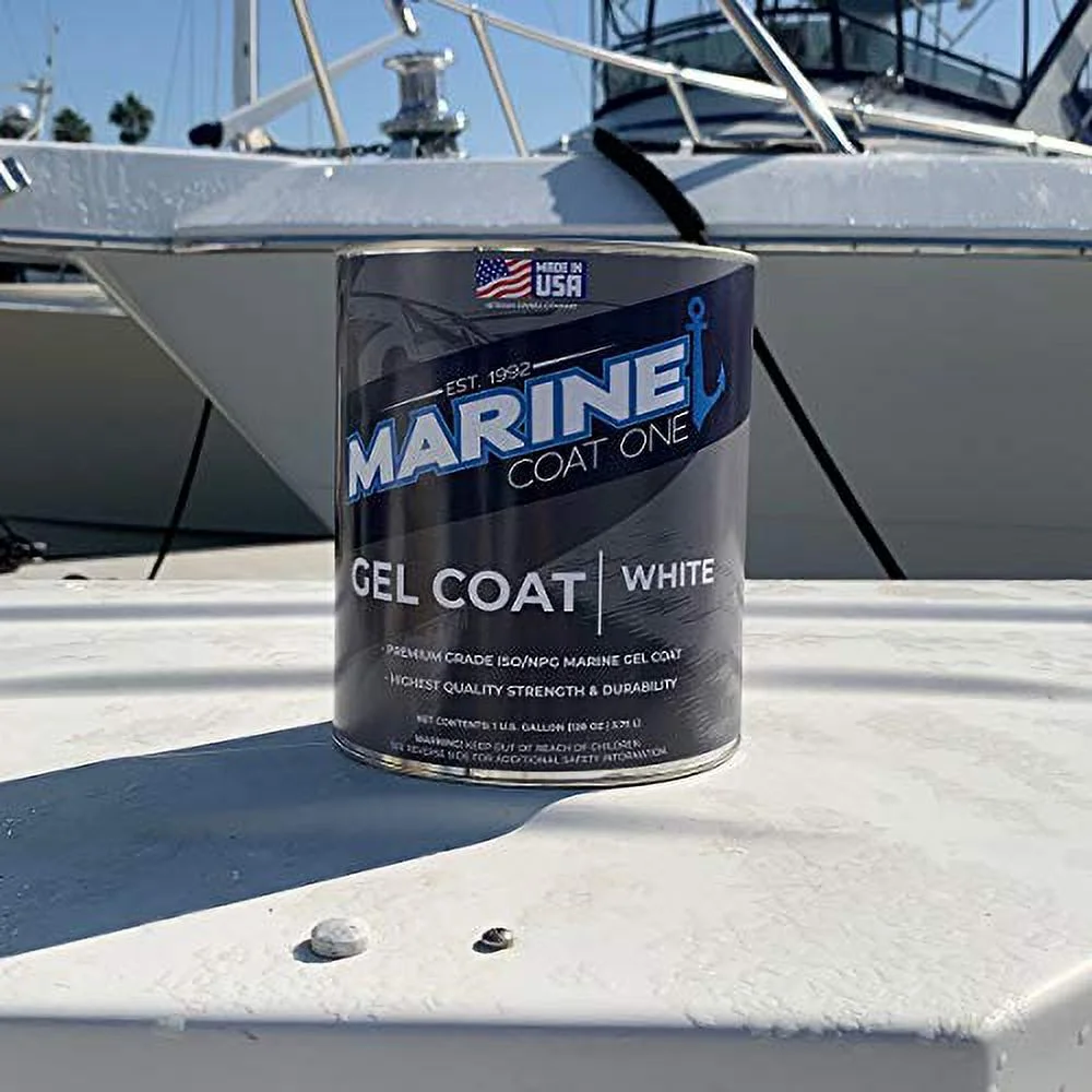 Marine Coat One Premium Marine Gelcoat (Black with Wax, Quart)