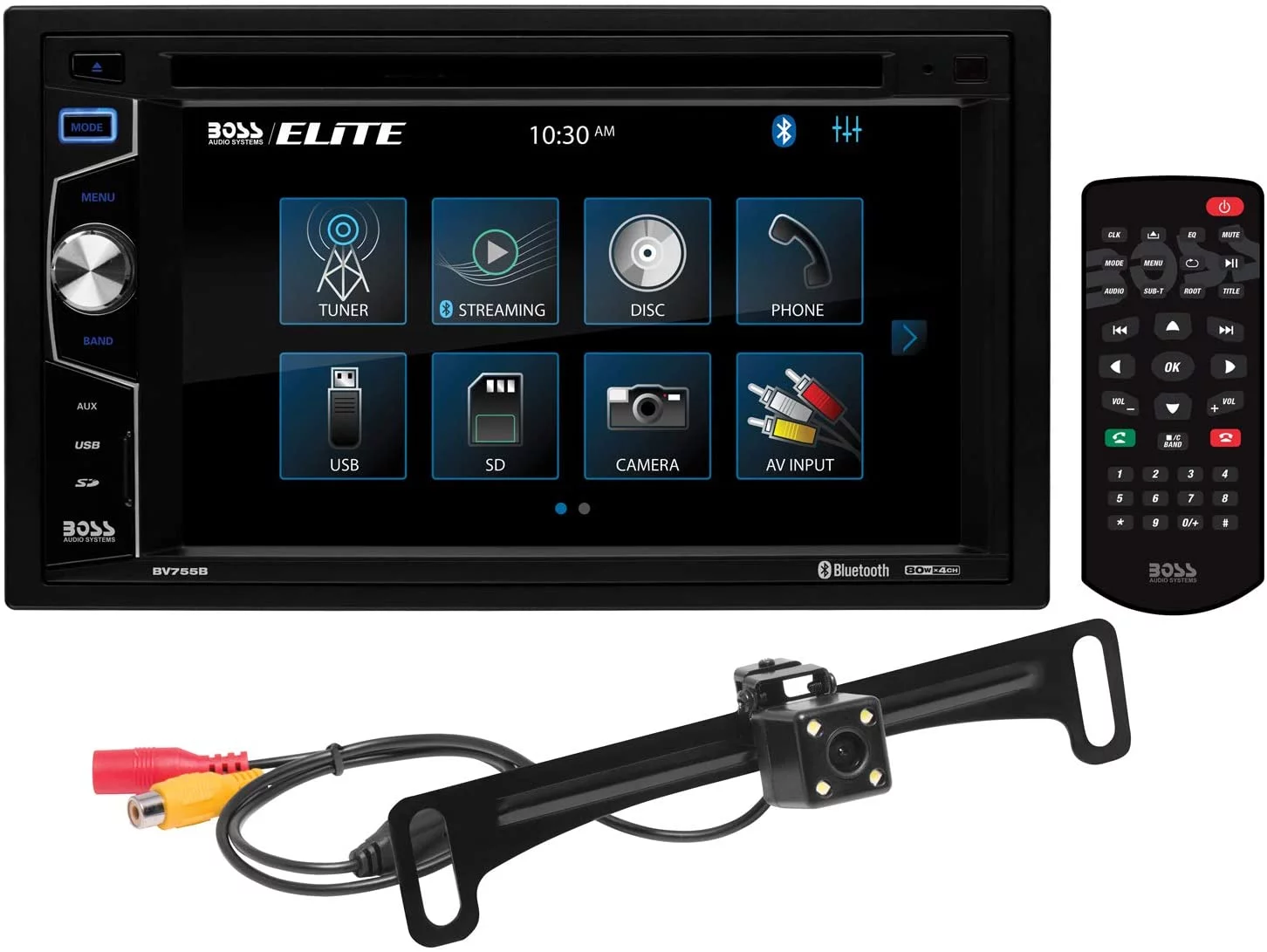 Restored BOSS BV755BLC with Rearview Backup Camera Double Din, Bluetooth Audio/Calling, 6.2 Inch LCD Touchscreen, MP3/CD/DVD/USB/SD, Aux Input, AM/FM Radio Receiver (Refurbished)
