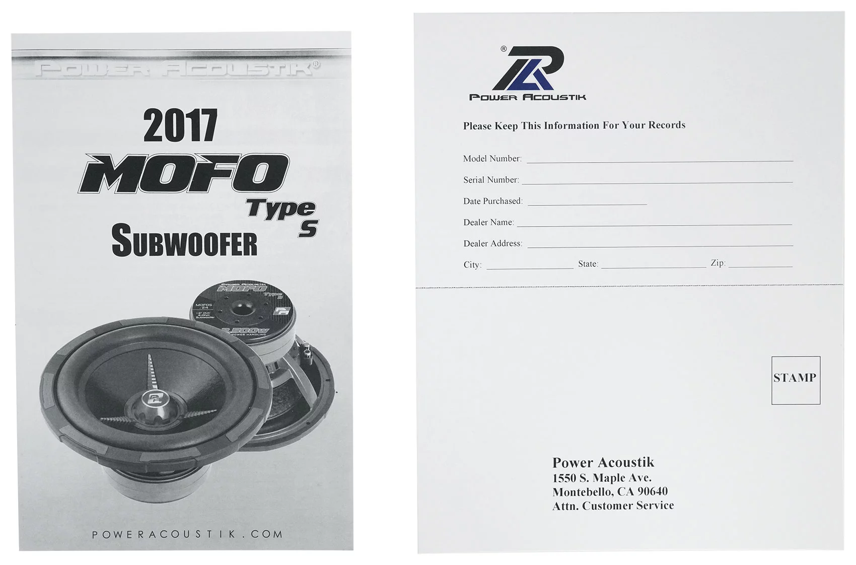 (2) Power Acoustik MOFOS-12D2 12