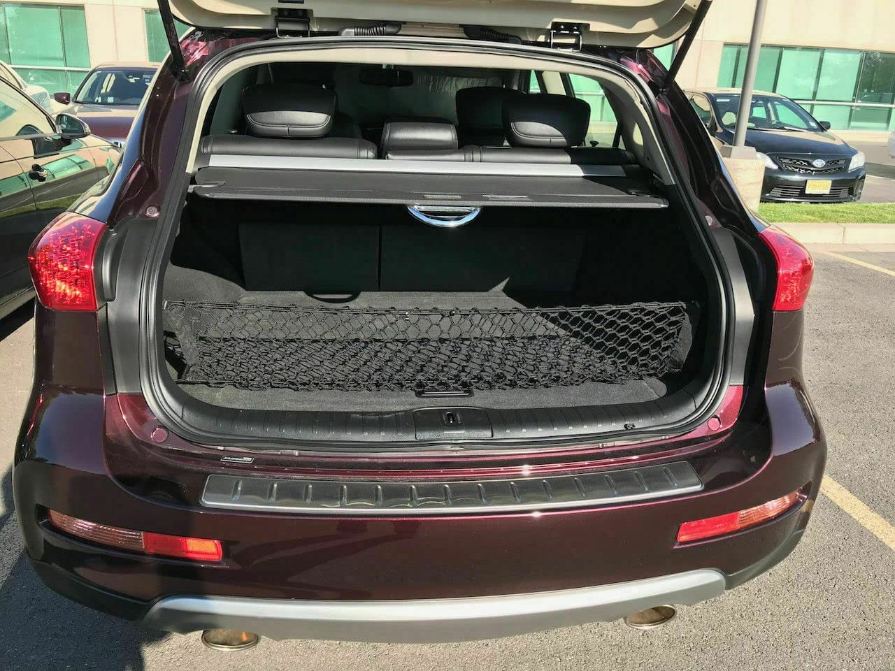 EACCESSORIES EA Trunk Organizer Cargo Net for INFINITI: EX35 2008-2012, EX37 2013, QX50 2014-2017 – Envelope Style Cargo Net – Premium Mesh Elastic Car Trunk Organizer Vehicle Carrier Storage