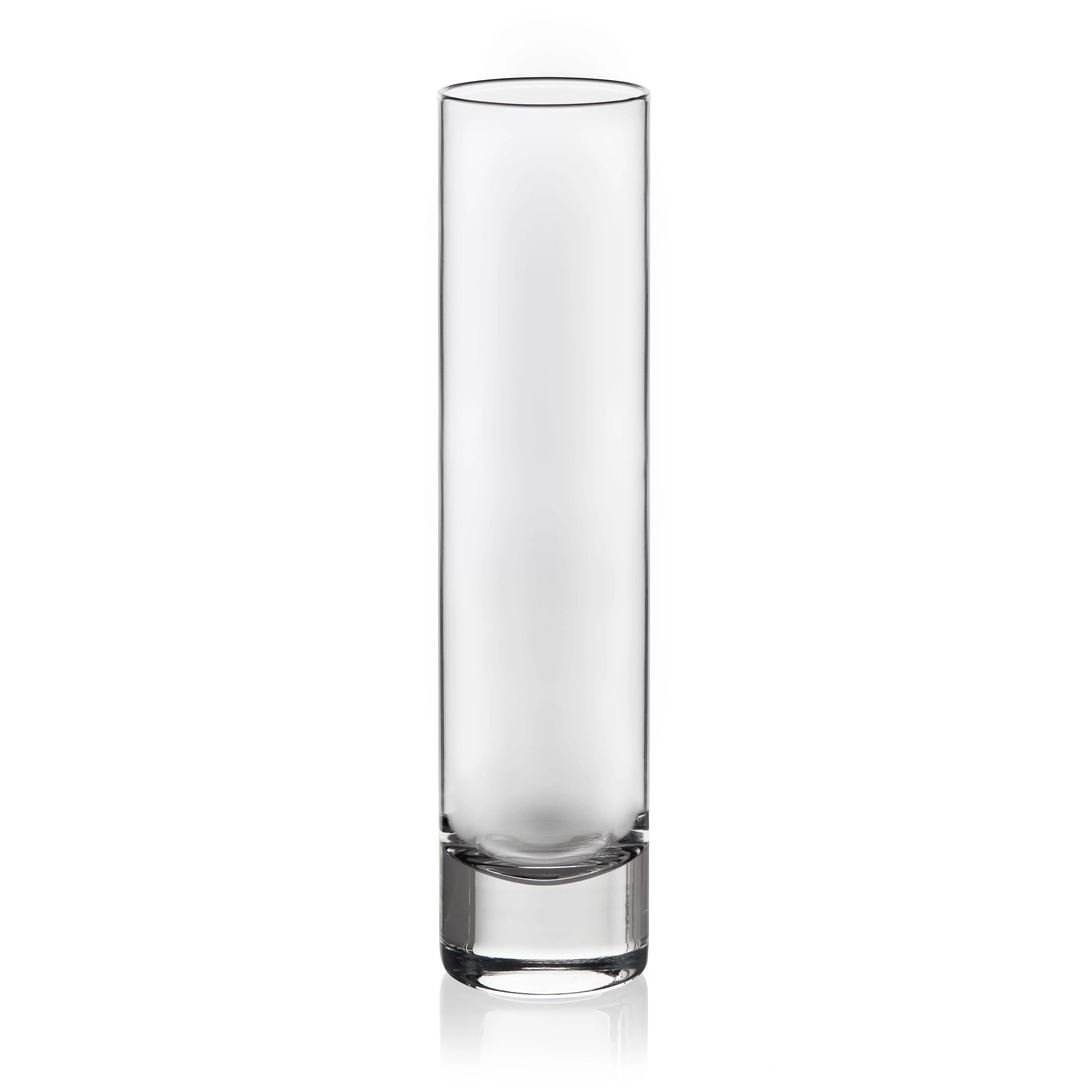 Libbey Cylinder Bud Vases, 7.5-inch Tall, Set of 12