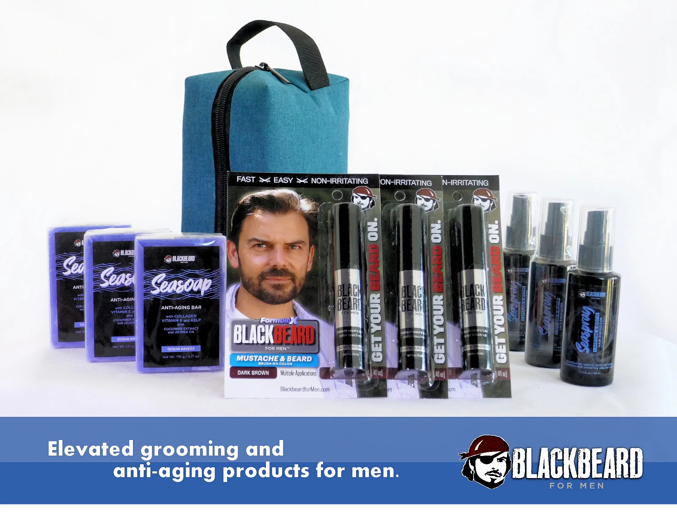 Seaspray Hair Energizer, Mens Hair Support Spray, Caffeine and Biotin Treatment for Thicker, Fuller Hair, 2.1 Fluid Ounce (60 ml) by Blackbeard for Men