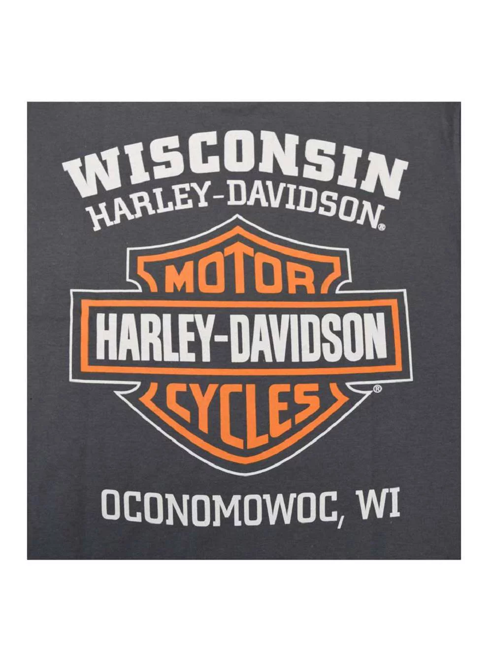 Men's Long Sleeve Orange Bar & Shield Grey Shirt 30291963, Harley Davidson