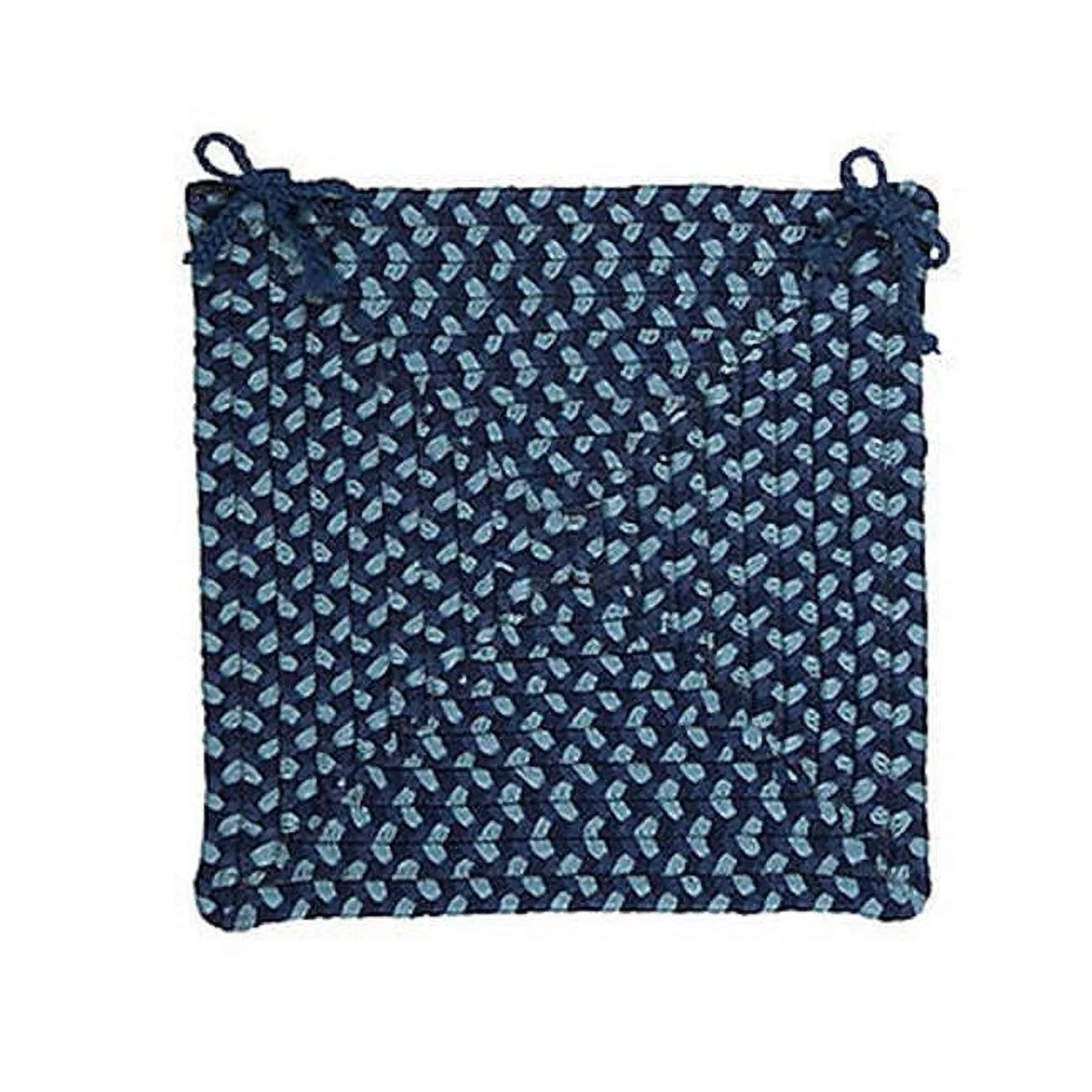 Colonial Mills Set of 4 Blue and White Handmade Braided Stair Tread Reversible Chai Pad 15