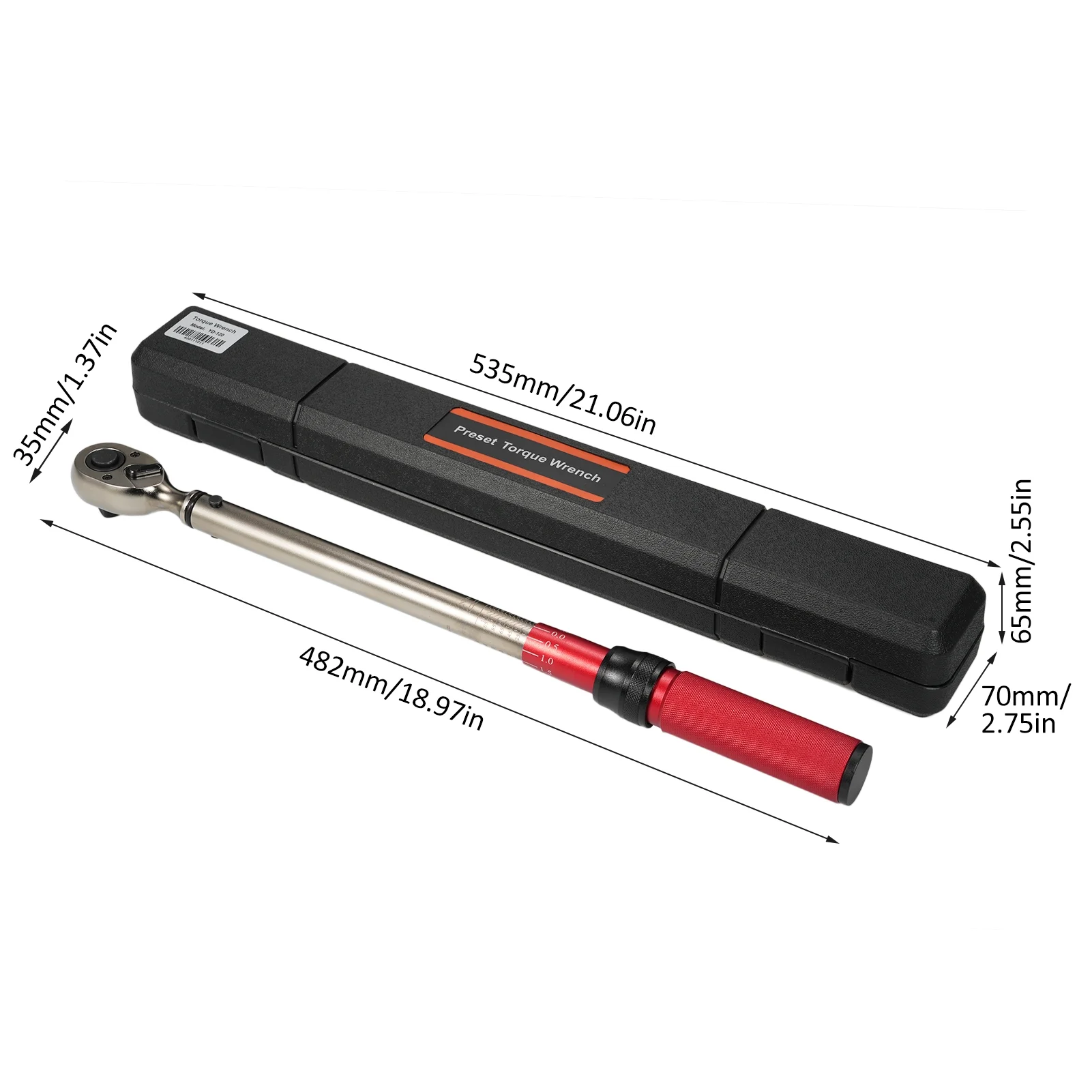 1/2 inch Drive Torque Wrench with Buckle for Bike Moto Car Maintenance by OWSOO