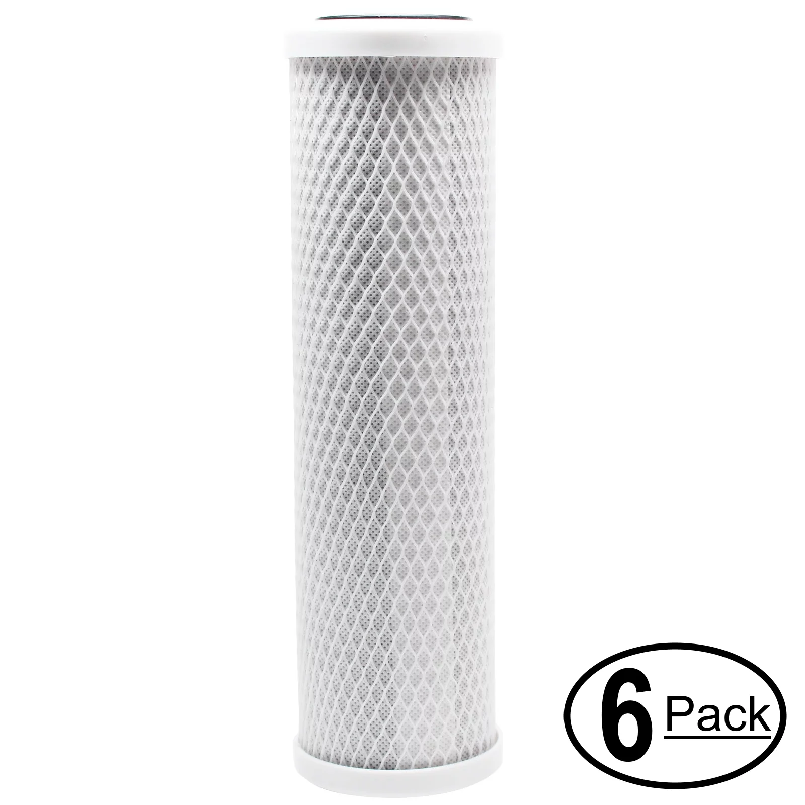 6-Pack Replacement for OmniFIlter U25-S-05 Activated Carbon Block Filter - Universal 10 inch Filter for Omnifilter U25-S-05 Whole House Water Filter System - Denali Pure Brand