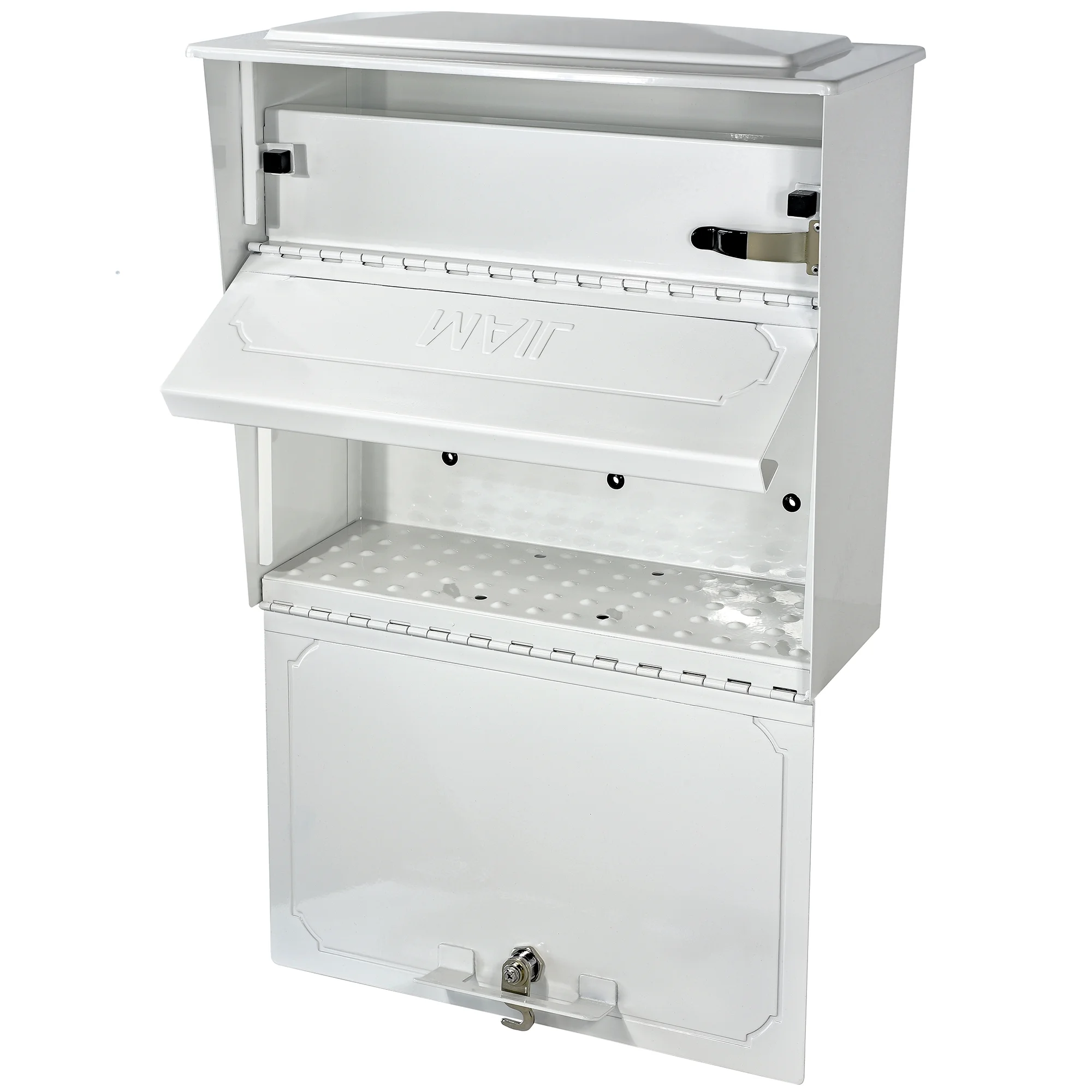 Mail Boss Townhouse Locking Security Mailbox, Alpine White