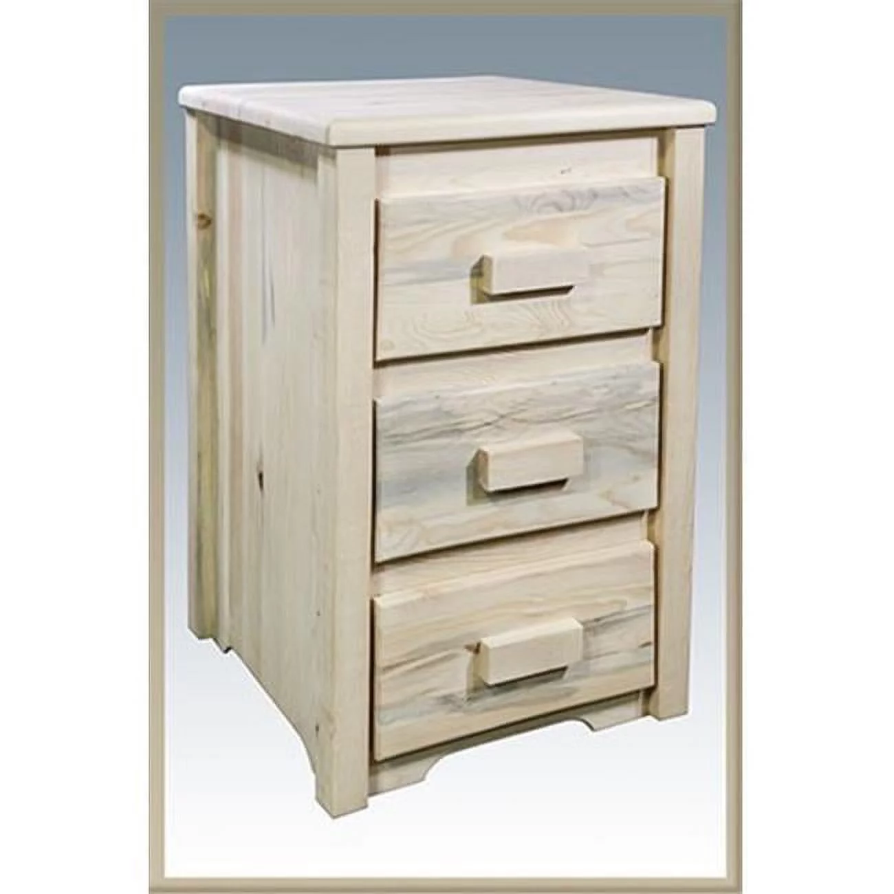 Montana Woodworks  Nightstand with 3 Drawers - Homestead Collection - Ready to Finish