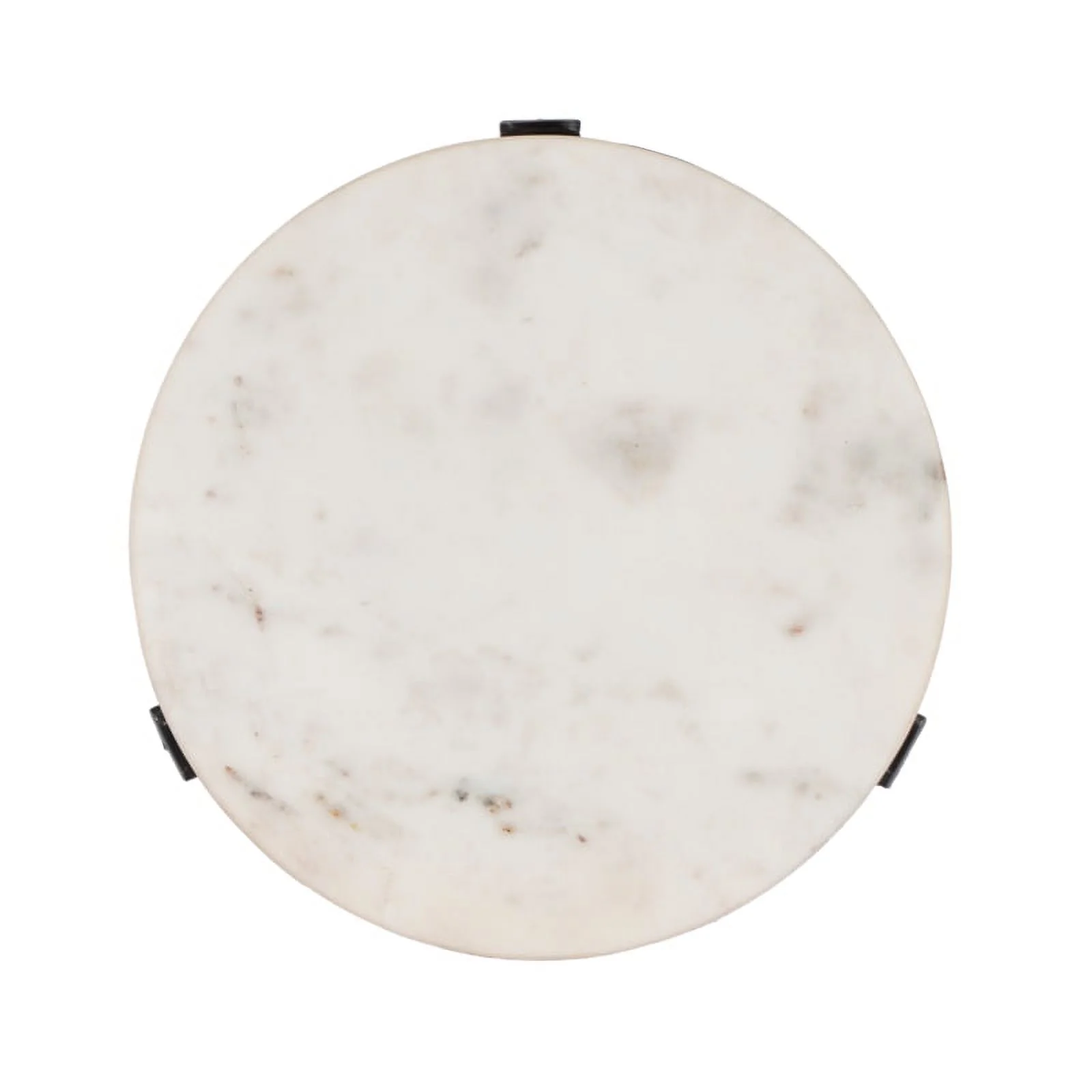 Bowery Hill Modern Metal Marble and Iron 11.5
