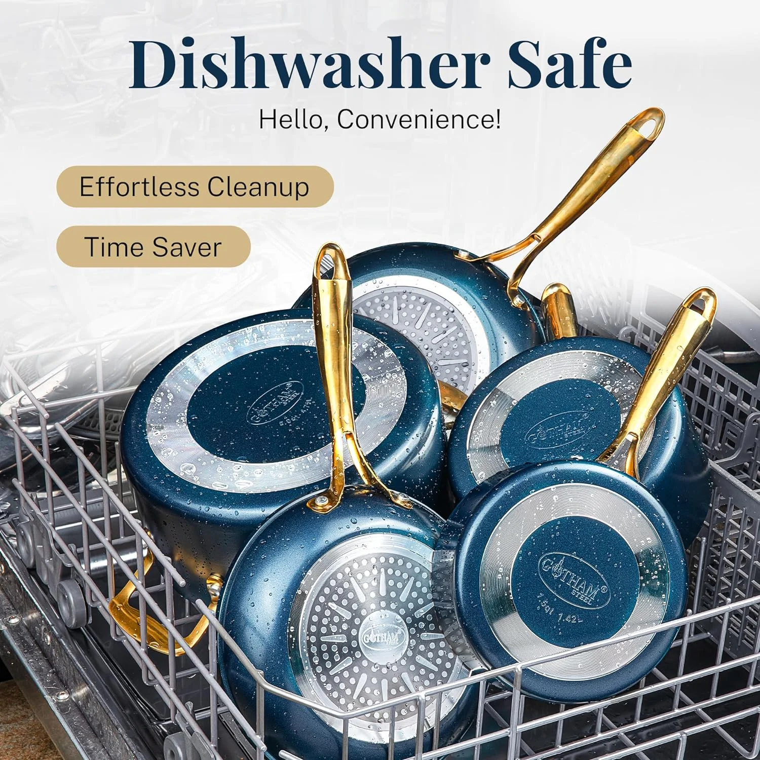 Gotham Steel 15 Pc Ceramic Pots and Pans Set Non Stick, Kitchen Cookware Sets Ceramic Cookware Set