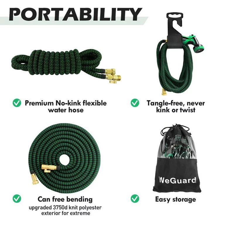 50FT Garden Hose Heavy Duty Water Hose-Green