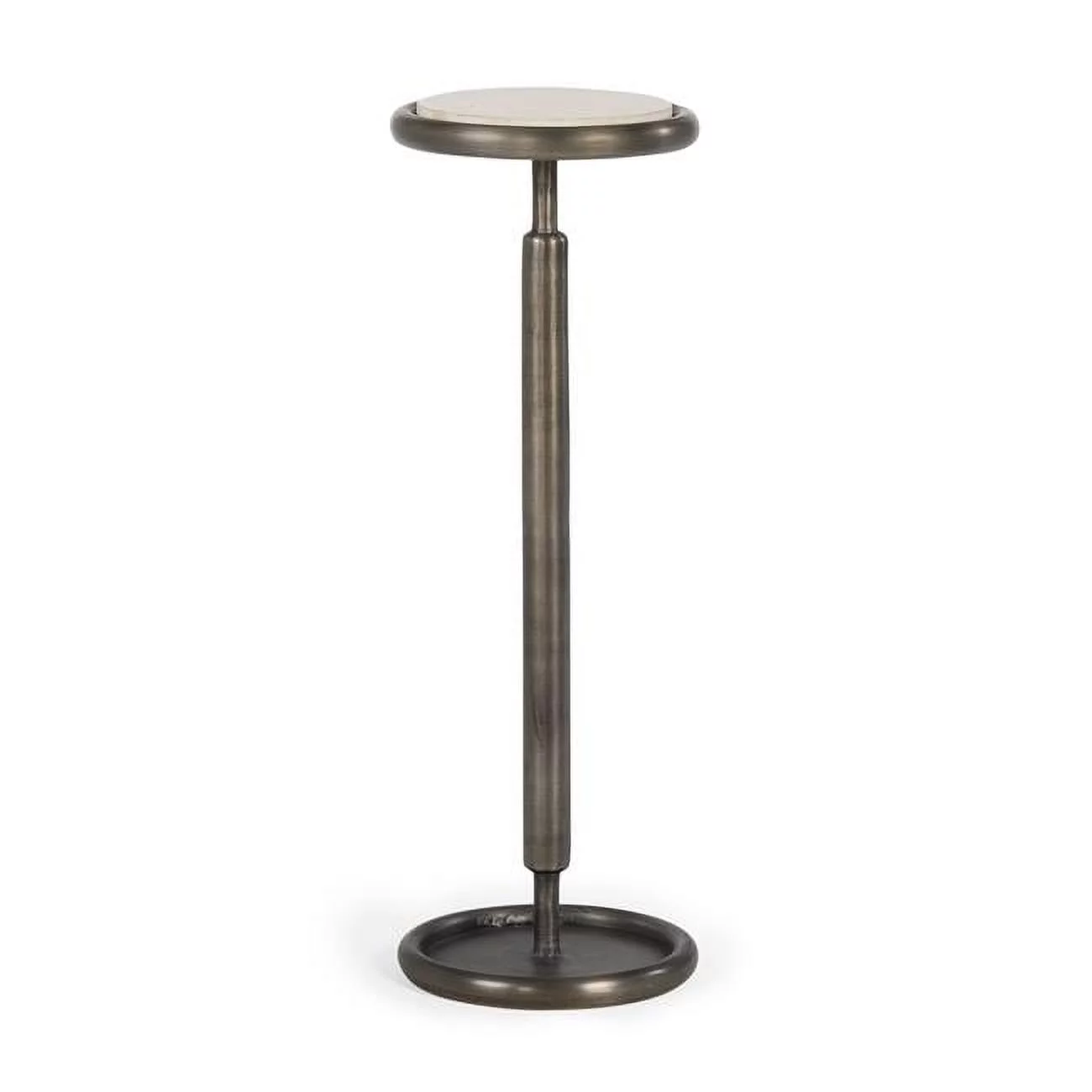 Ringo Drink Table, Antique Nickel Finish