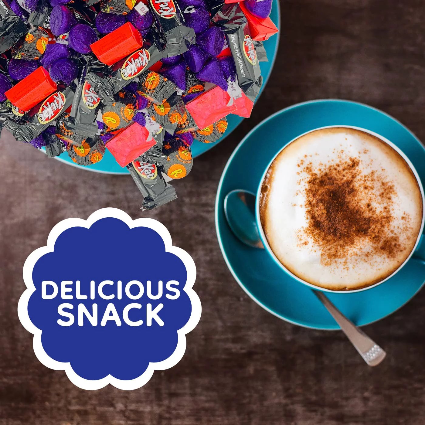 Dark Chocolate Candy Variety Mix - HERSHEY'S KISSES, KITKAT, NUGGETS Truffles, ReesesCups (4 Pound Bag - Approx. 160 Count)