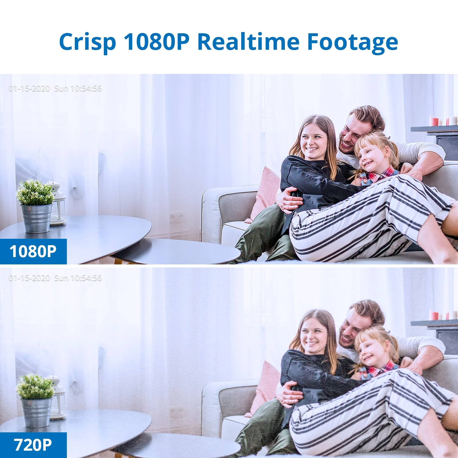 SANNCE 4CH 1080P 5in1 DVR Home Video Surceillance 4Pcs 2.0MP Night Vision Security Camera System 1TB HDD,Wired CCTV