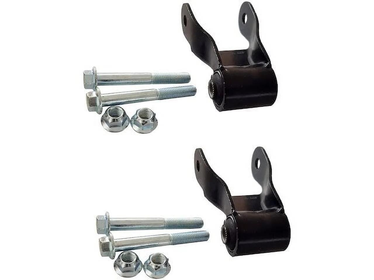 Rear Rearward Leaf Spring Shackle Set - Compatible with 2019 Chevy Silverado 1500 LD