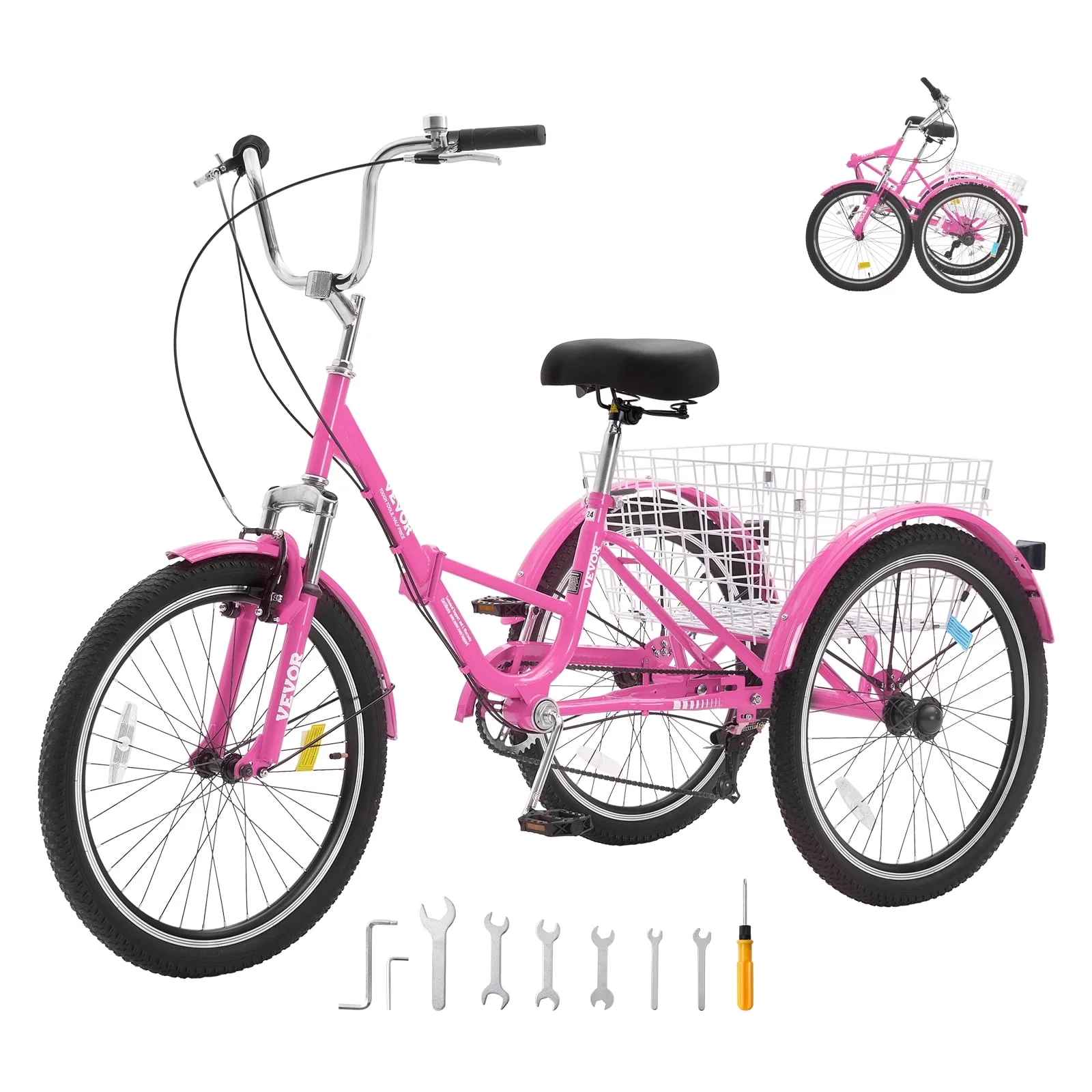 SKYSHALO Folding Adult Tricycle 24
