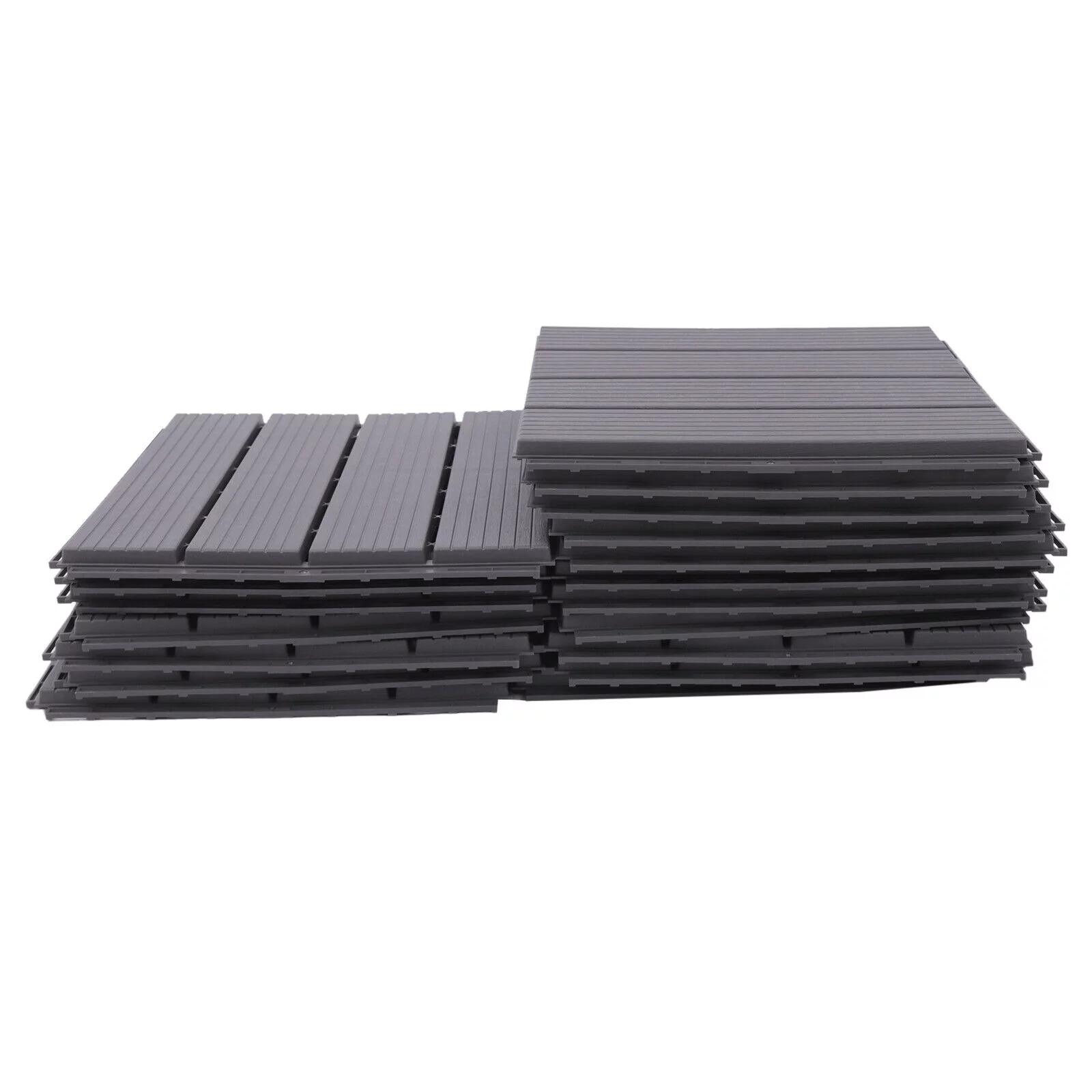 ZhdnBhnos 22PCS 12''X12'' Plastic Interlocking Deck Tiles Waterproof Non-Slip Composite Patio Balcony DIY Flooring Decking Tiles