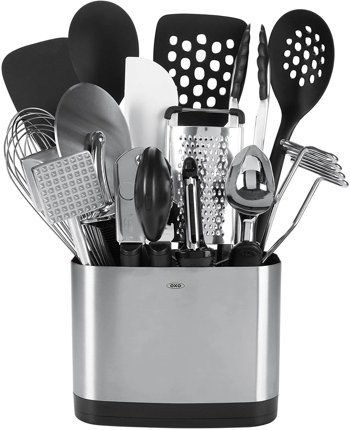 YILAN Good Grips 15-Piece Everyday Kitchen Utensil Set, Silver