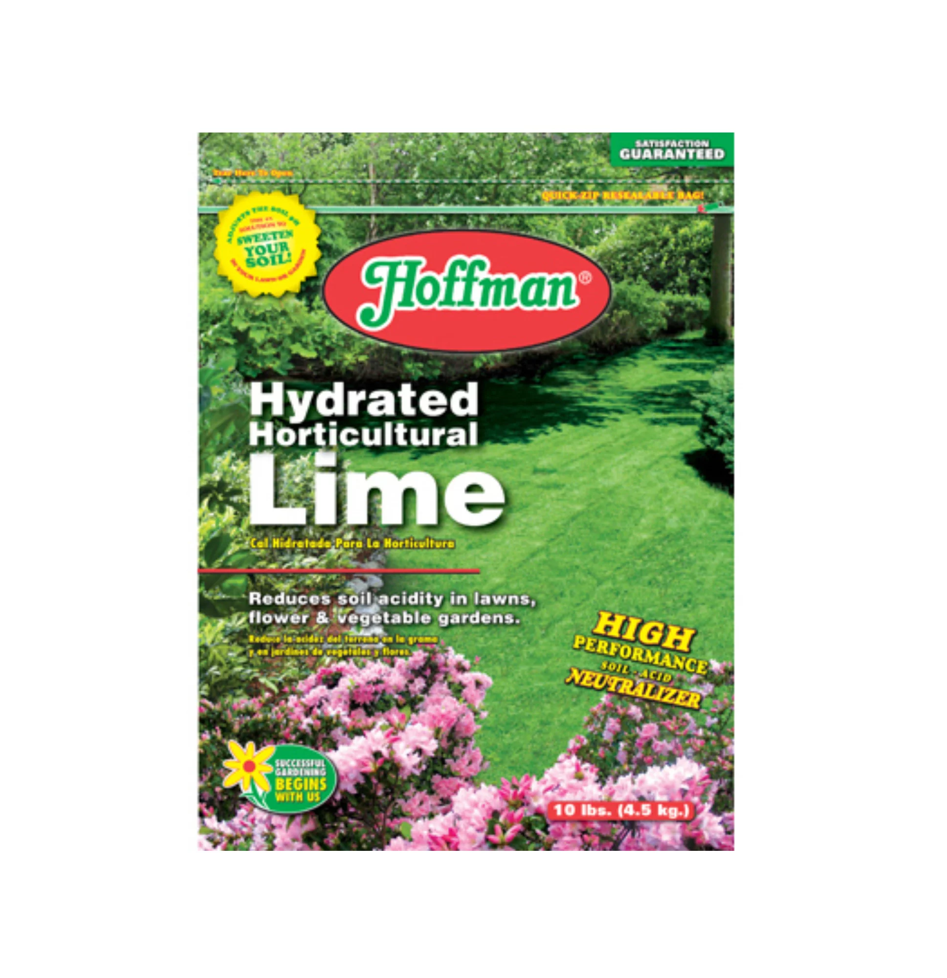 Hoffman 15110 10 lbs. Hydrated Horticultural Lime Acid Neutralizing Fertilizer, Pack Of 5