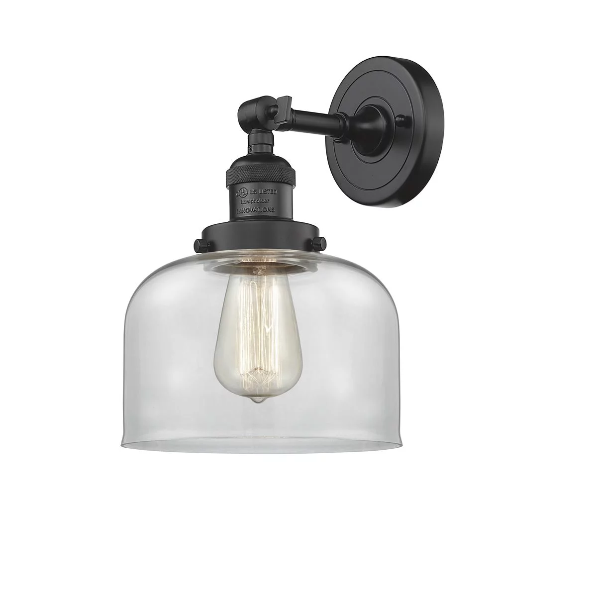 Innovations 203-OB-G72-LED Transitional One Light Wall Sconce from Franklin Restoration collection in Bronze / Dark finish,
