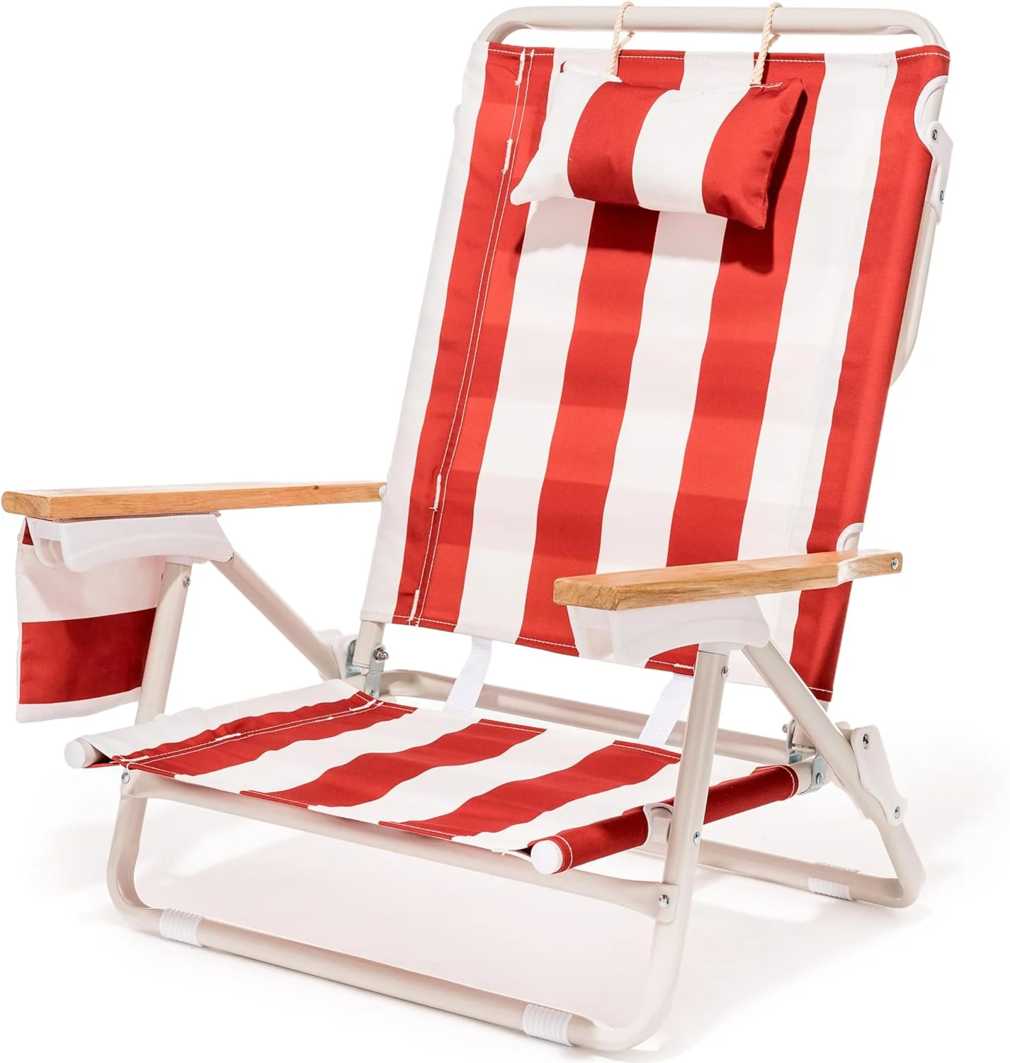YANRUI Holiday Tommy Chair - Reclining Backpack Beach Chair - Le Sirenuse Capri Stripe