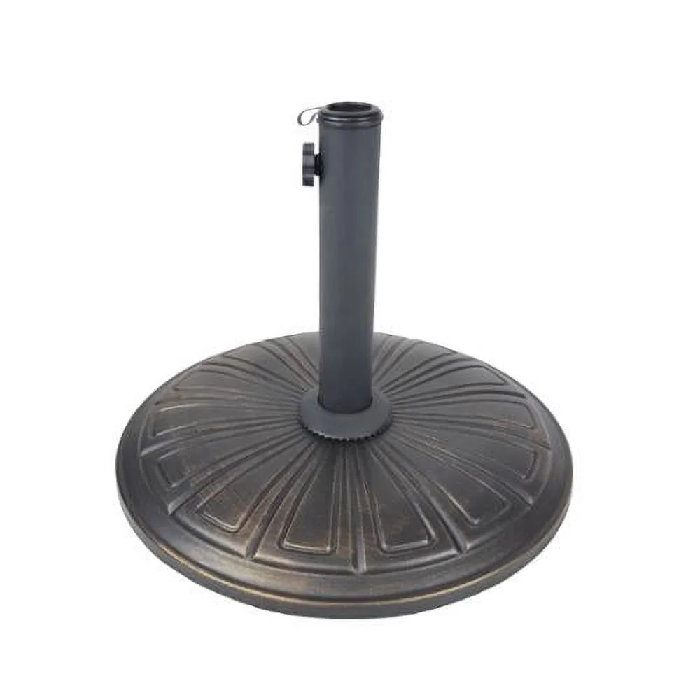Oakland Living Cast Concrete Bronze Patio Umbrella Stand, 28 lb