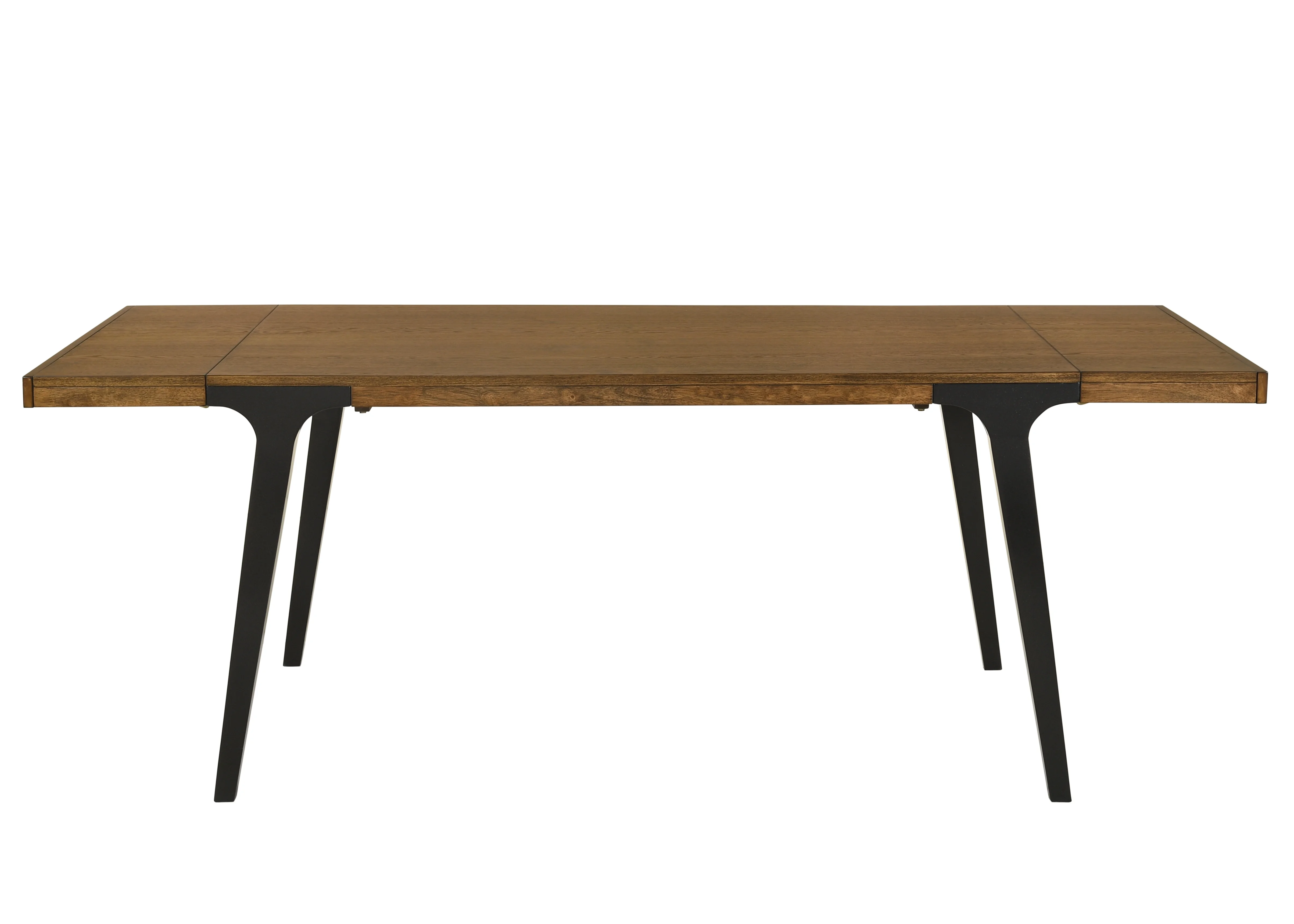ACME Hillary Dining Table W/2 Leaves, Walnut & Black Finish