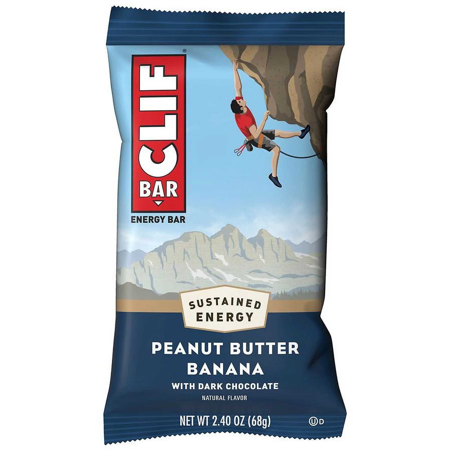 Clif Bar Energy Bar Peanut Butter Banana With Dark Chocolate 2.4 oz Pack of 2