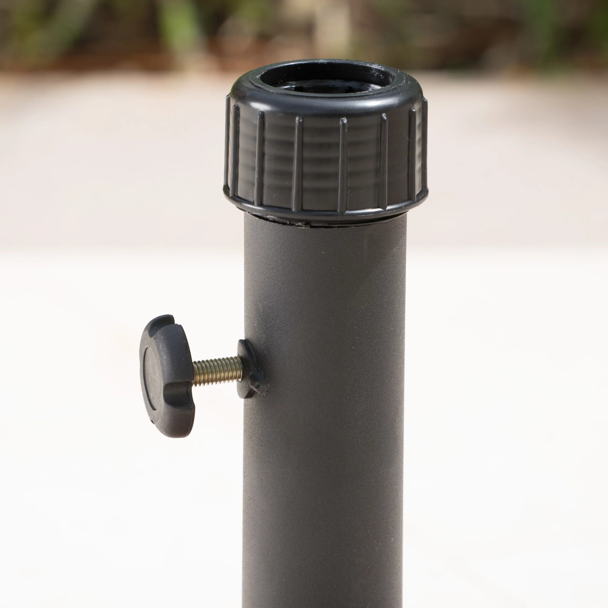 Noble House 33 lbs Teracotta Round Iron and Concrete Patio Umbrella Base