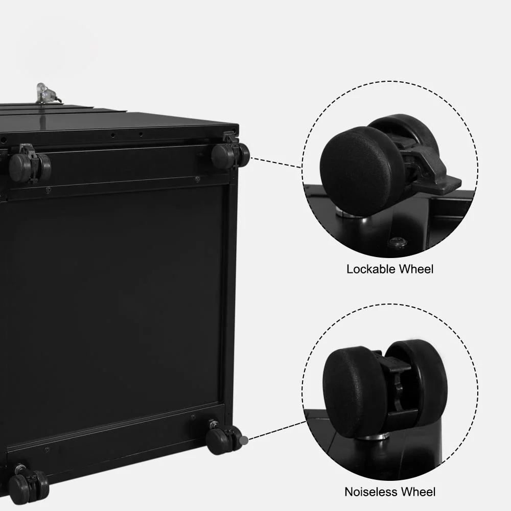 Winado 3 Drawer Metal Mobile File Cabinet with Lock Rolling Steel Office Cabinet with drawers