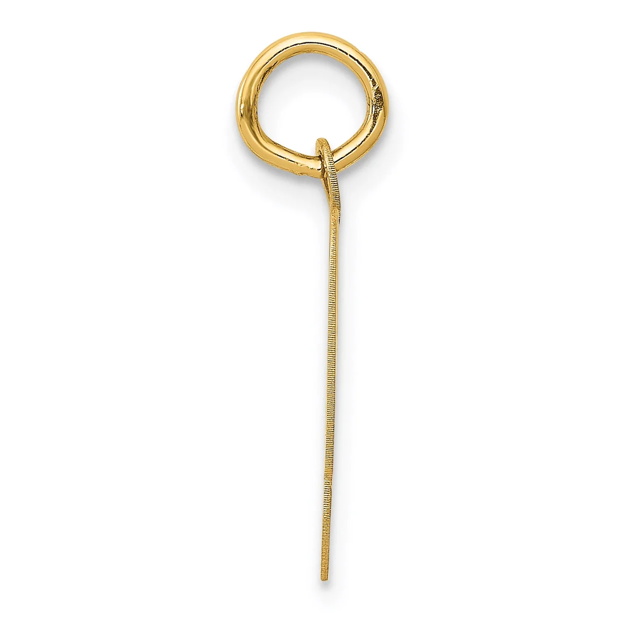 Carat in Karats 14K Yellow Gold Script Letter Q Initial Pendant Charm With 10K Yellow Gold Lightweight Rope Chain Necklace 20''