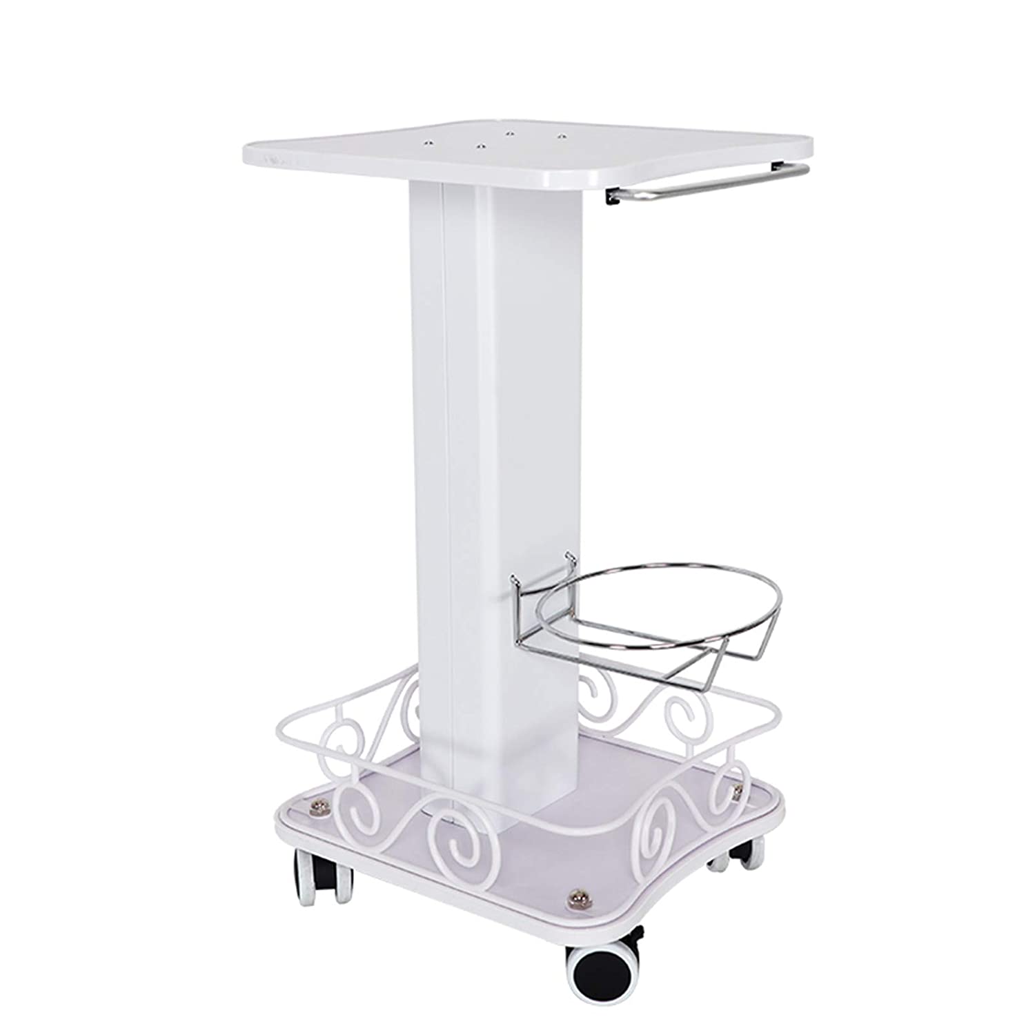 Salon Trolley Cart with Wheels 27x19x15 Inch 3-Tier Beauty Rolling Cart Load 220lbs Portable Mobile Instrument Storage Tray Professional Trolley Wheel Stand Hair Salon Beauty Mobile Cart