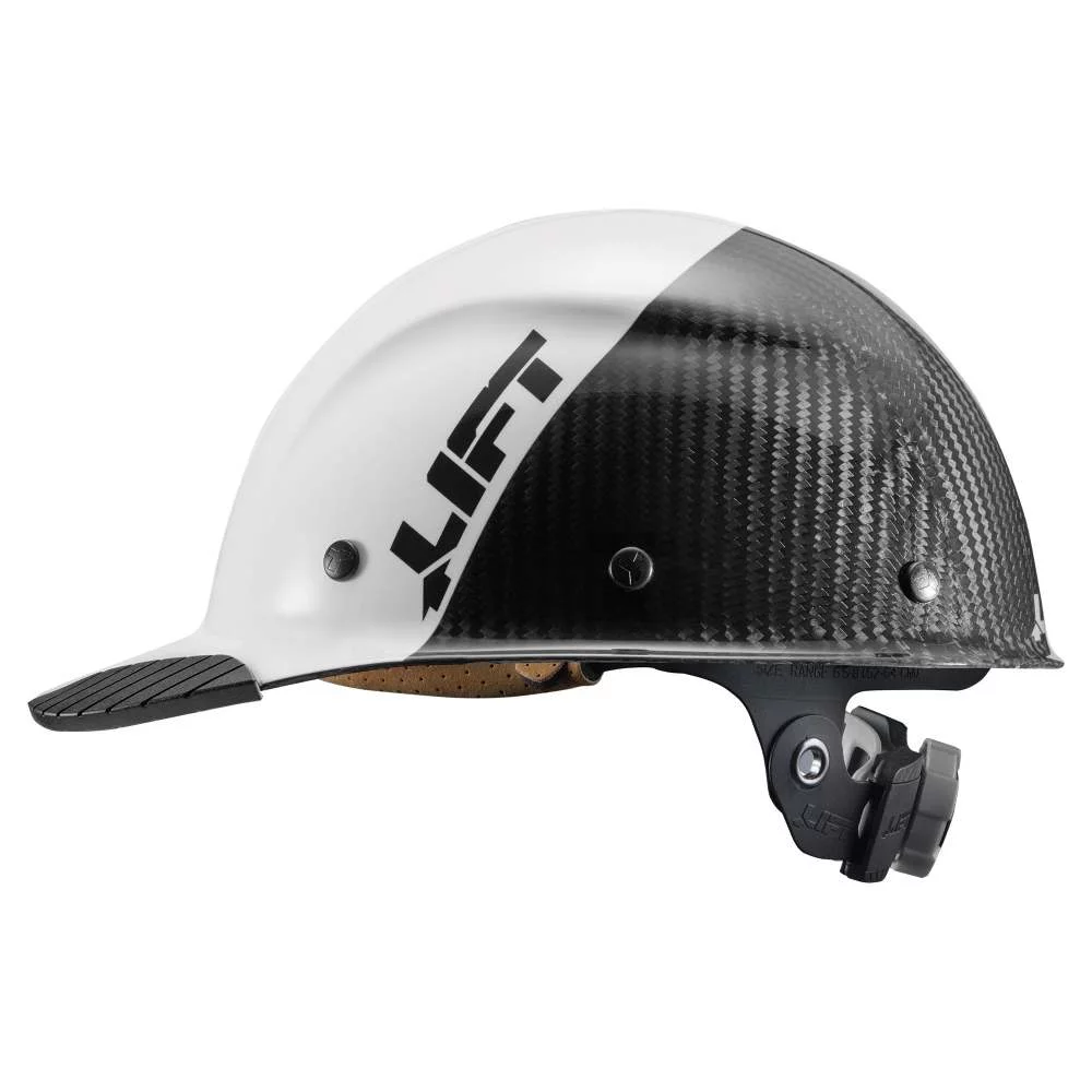 Lift Safety DAX Carbon Fiber Cap Brim 50-50 White Black