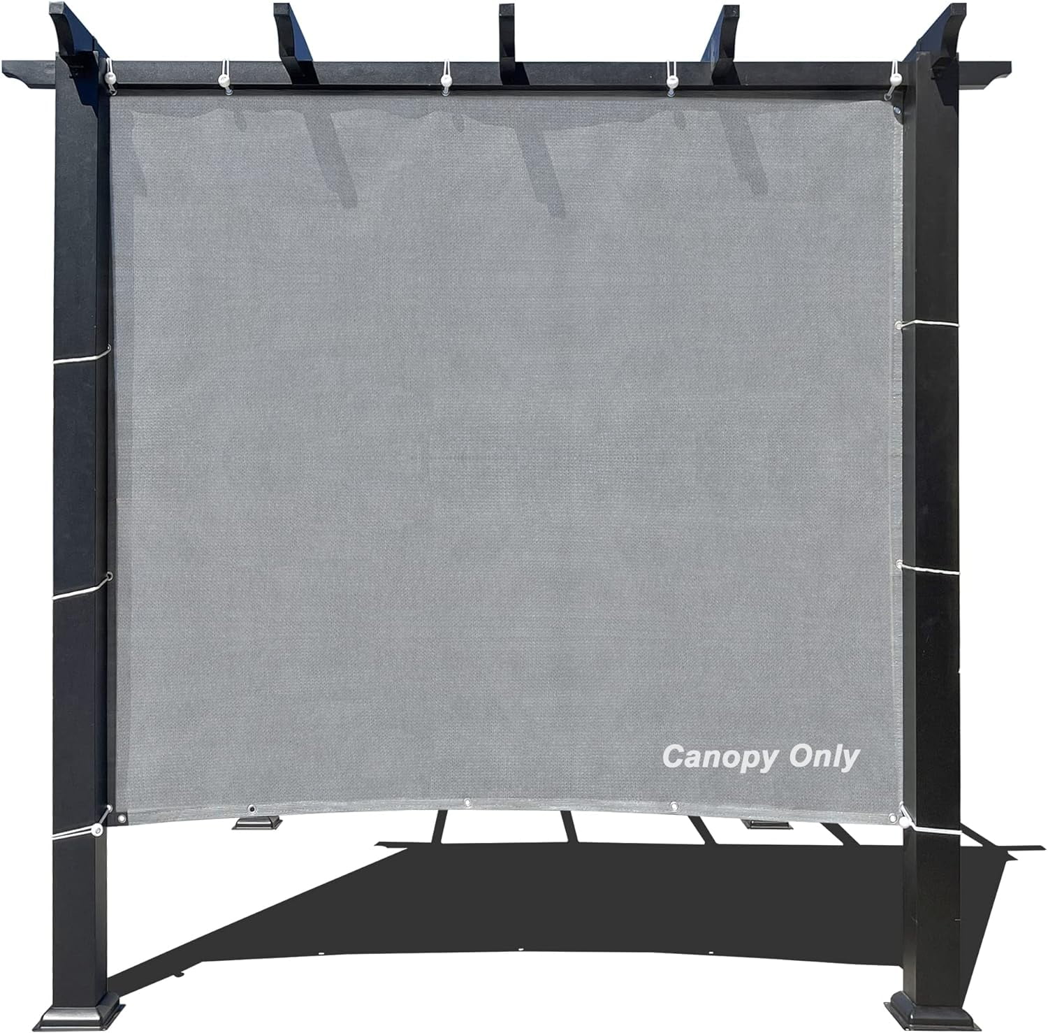Sun Shade Panel Privacy Screen With Grommets On 4 Sides For Outdoor, Patio, Awning, Window Cover, Pergola (10' X 6', Light Grey)