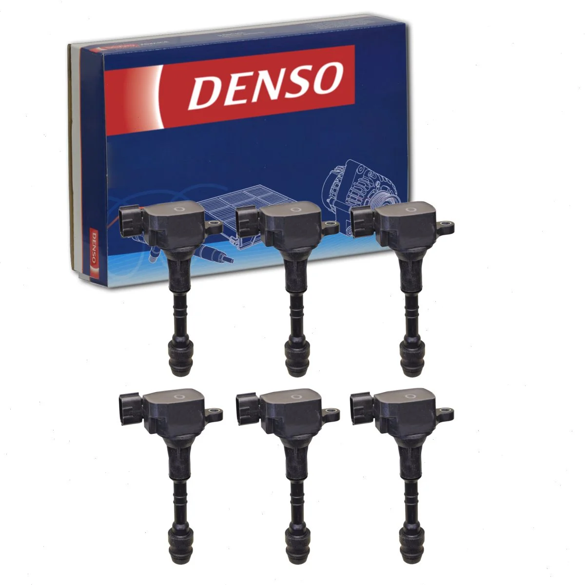 6 pc DENSO Direct Ignition Coils compatible with Nissan Altima 3.5L V6 2002-2006