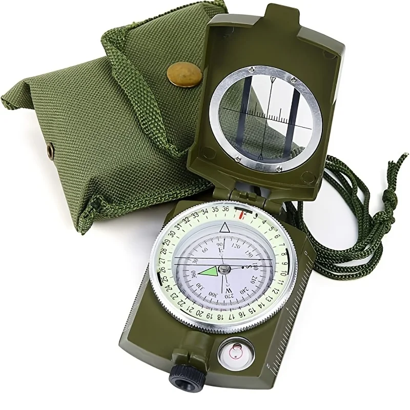 Precision Lensatic Compass - Waterproof, Compact & Durable Navigational Tool for Explorers, Campers & Hikers