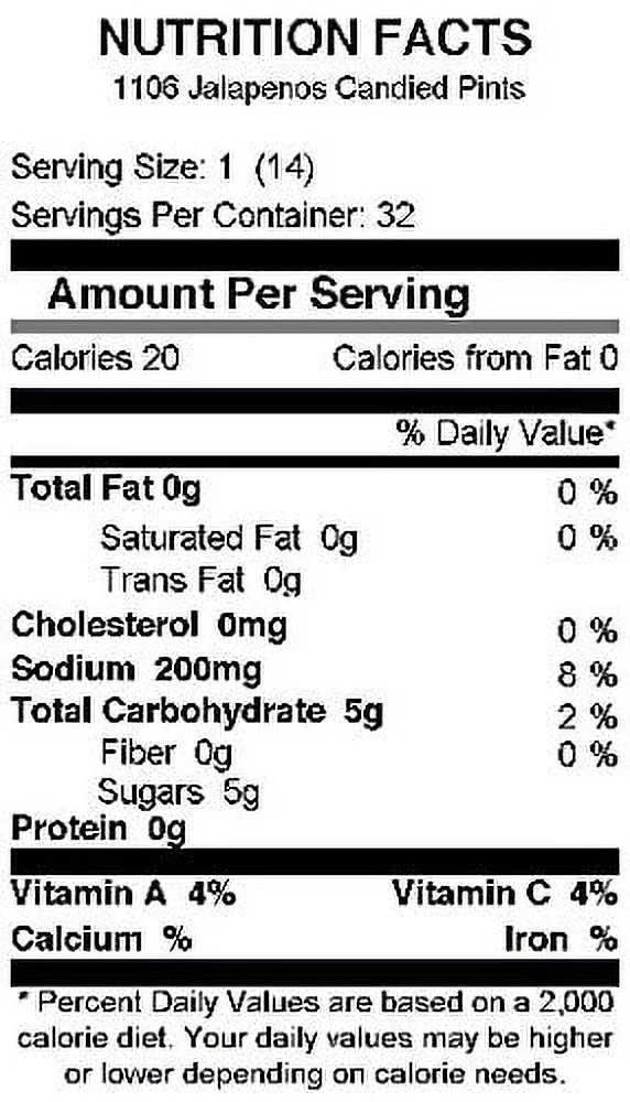 Amish Wedding Foods Candied Jalapeno Peppers, 2-Pack 15 oz Glass Jars