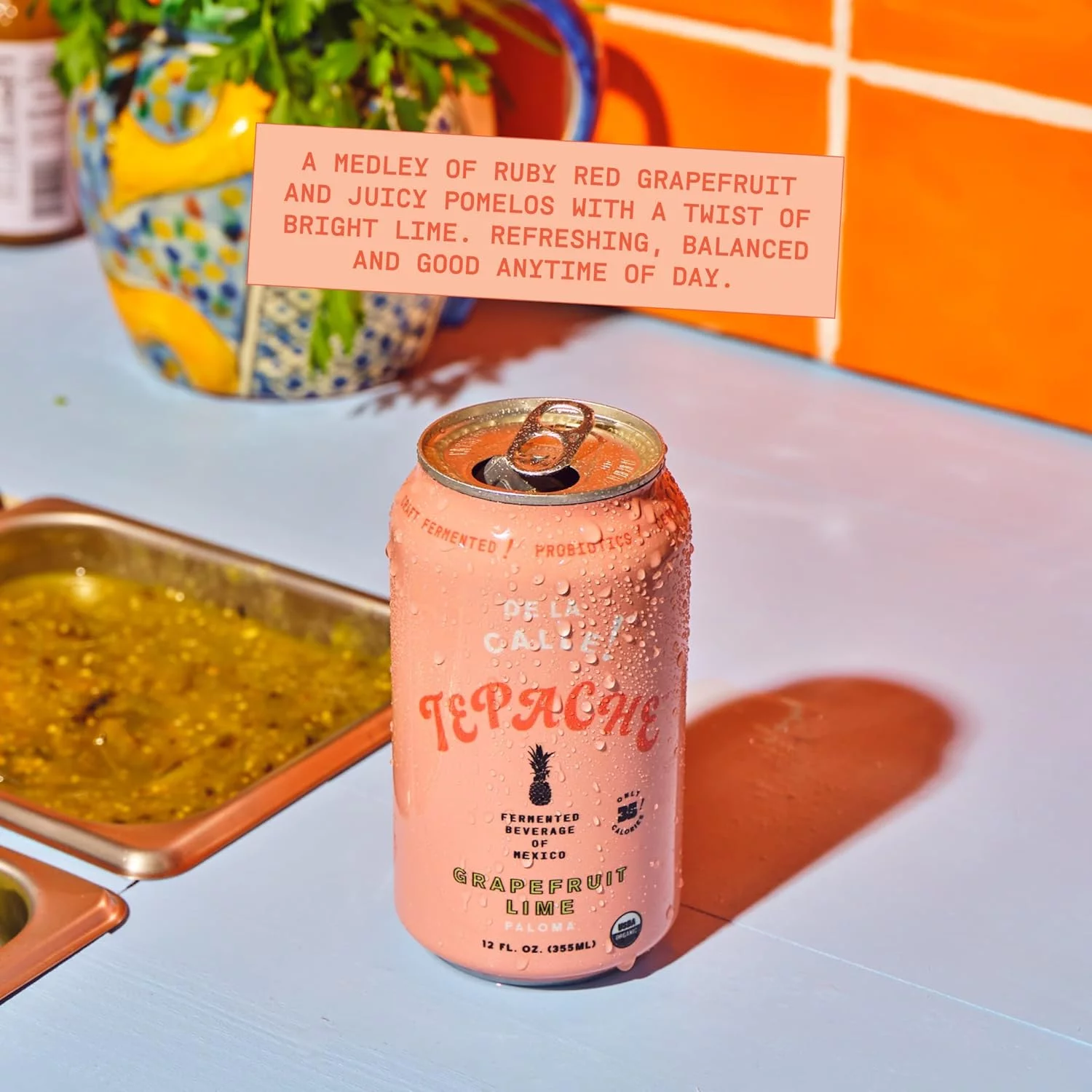 De La Calle Tepache, Grapefruit Lime, Modern Mexican Soda, 6 Pack