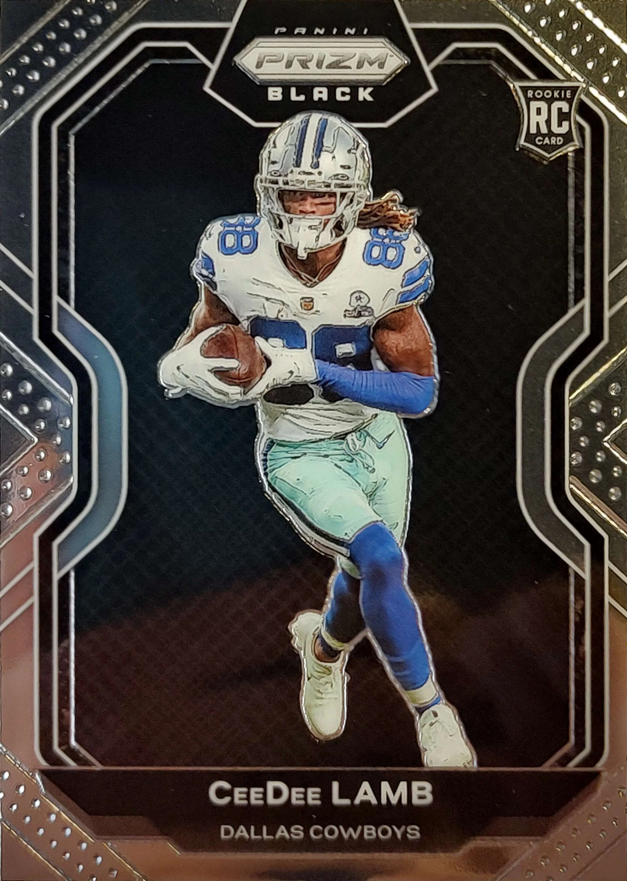 NFL 2020 Chronicles Prizm Black Football CeeDee Lamb Single Sports Card (Rookie)