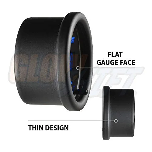 GlowShift 10 Color Digital 300 F Water Coolant Temperature Gauge Kit - Includes Electronic Sensor - Multi-Color LED Display - Tinted Lens - for Car & Truck - 2-1/16