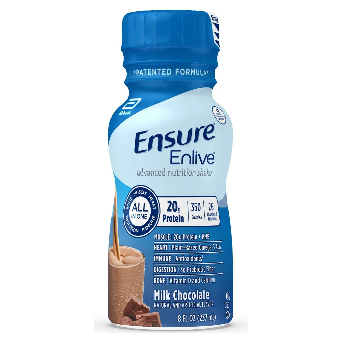 Ensure 64283 Enlive Advanced Therapeutic Nutrition Shakes, Chocolate, 8oz Bottles (Pack of 3)