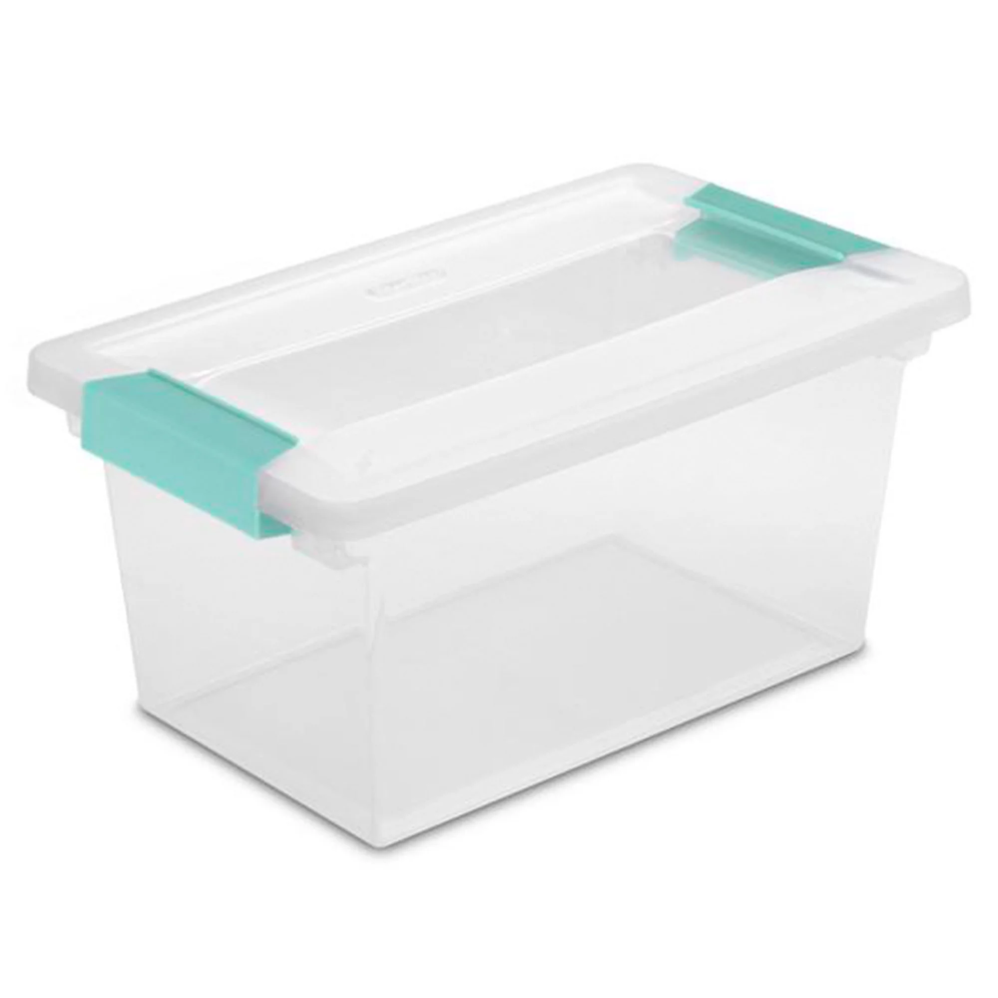 Sterilite 64 Quart Large Stackable Latching Tote Box (12 Pack) and Deep Clip Box (4 Pack)