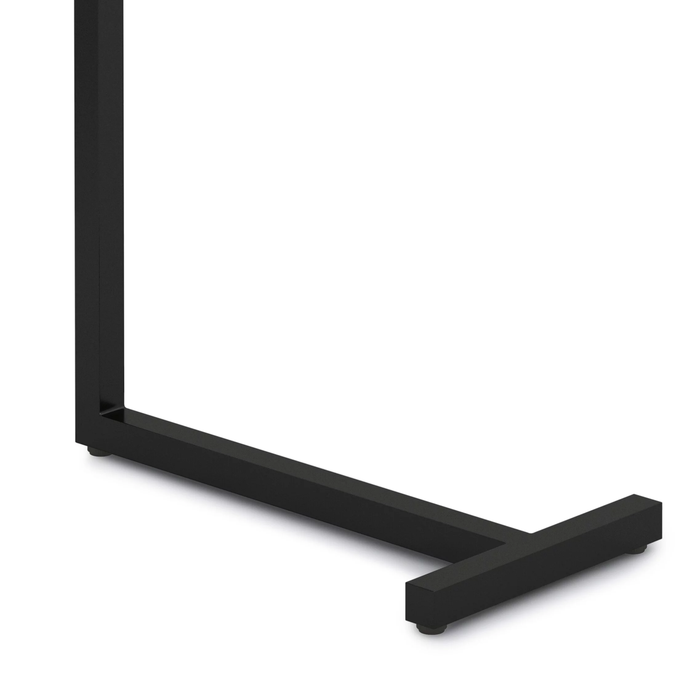 WyndenHall  Bryant SOLID MANGO WOOD and Metal 18 inch Wide Rectangle Industrial C Side Table in Dark Cognac Brown,Fully Assembled