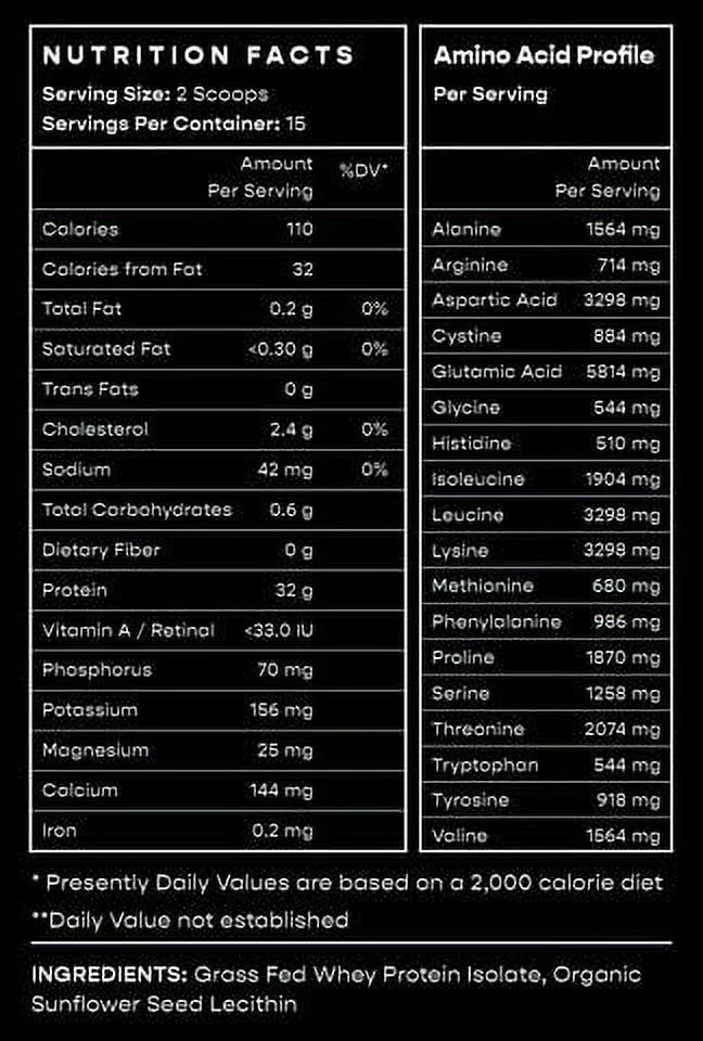 Organic Grass-Fed Whey Protein Isolate - Unflavored