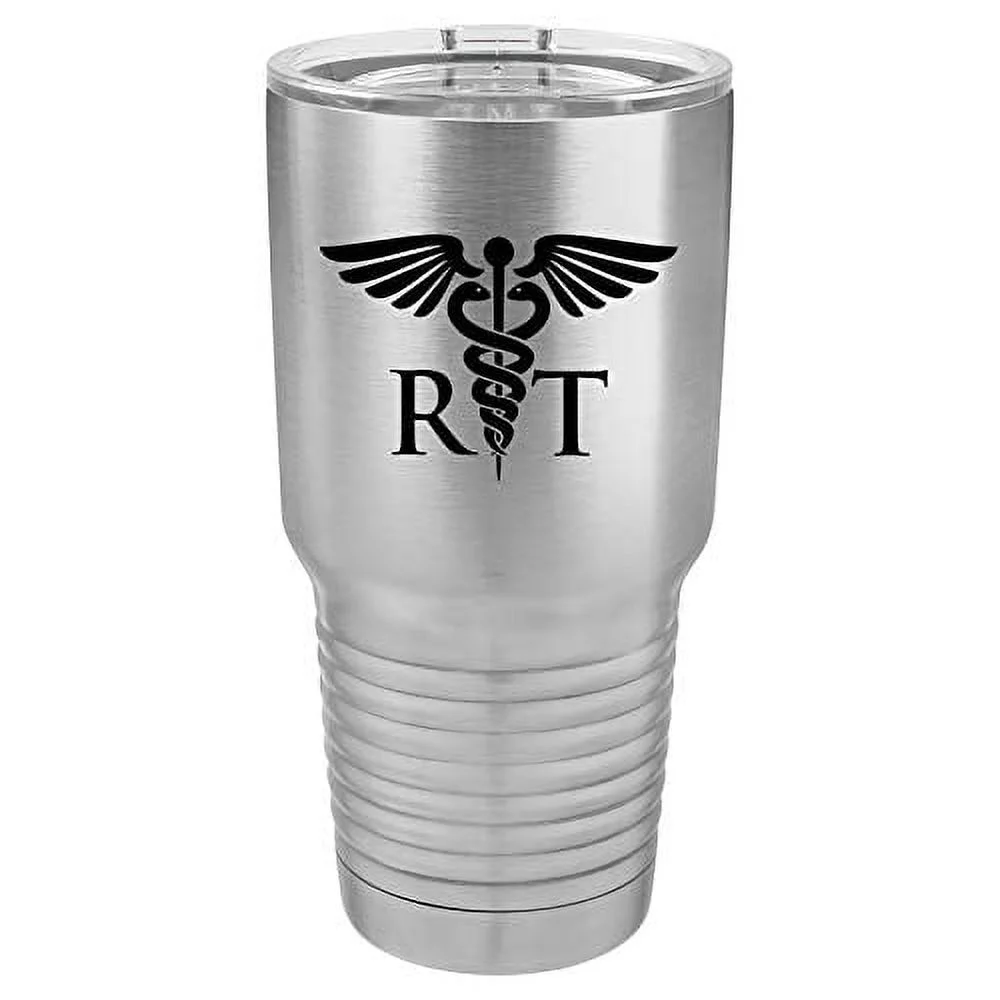 Tumbler Stainless Steel Vacuum Insulated Travel Mug RT Respiratory Therapist (Stainless Steel, 30 oz)