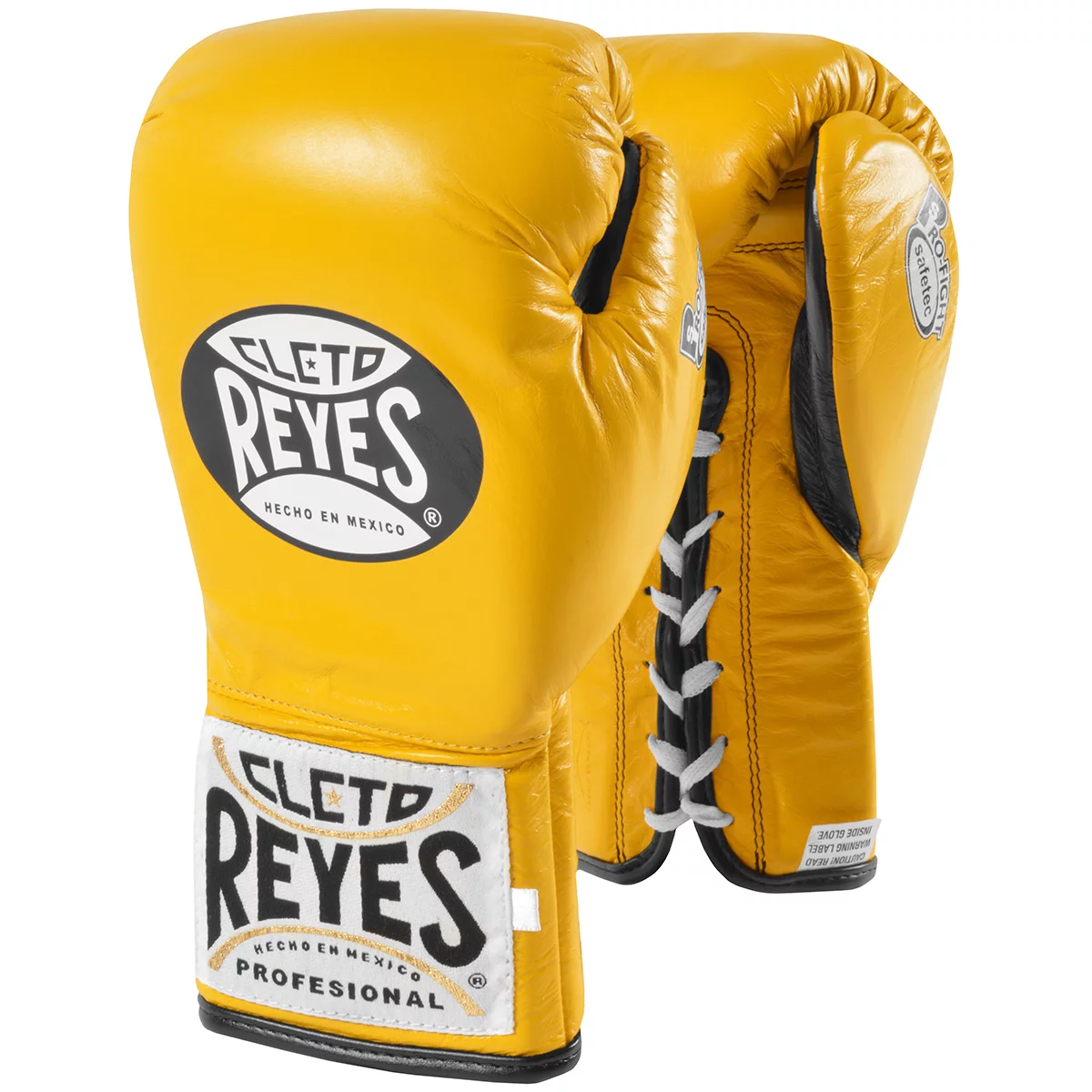 Cleto Reyes Safetec Professional Boxing Fight Gloves - 8 oz - Yellow
